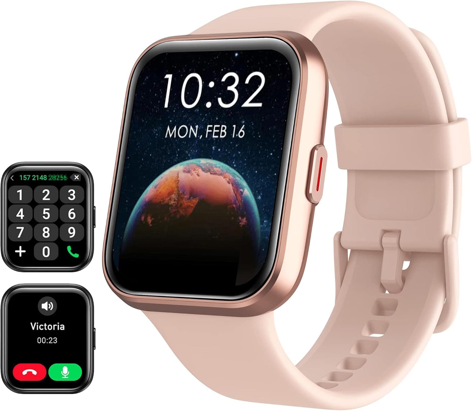 Tensky Reloj Inteligente Mujer con Llamadas y Voz de Alexa, Whatsapp Notificaciones, 1.8" Smartwatch Mujer con SpO2/Pulsómetro/Monitor de Sueño, 110 Modos Deportes, IP68 Regalo para iPhone Android