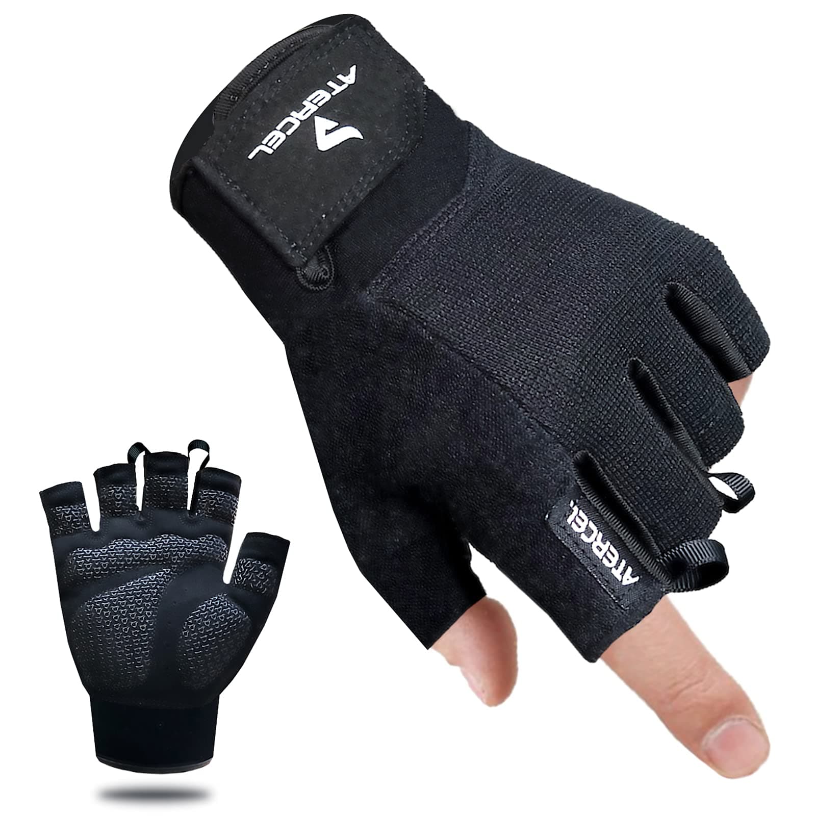 ATERCEL Guantes Gimnasio, para Hombre y Mujer, los Mejores Guantes Gym para Levantamiento de Pesas, Ciclismo, Gimnasio, Entrenamiento, Transpirable y Ajustado