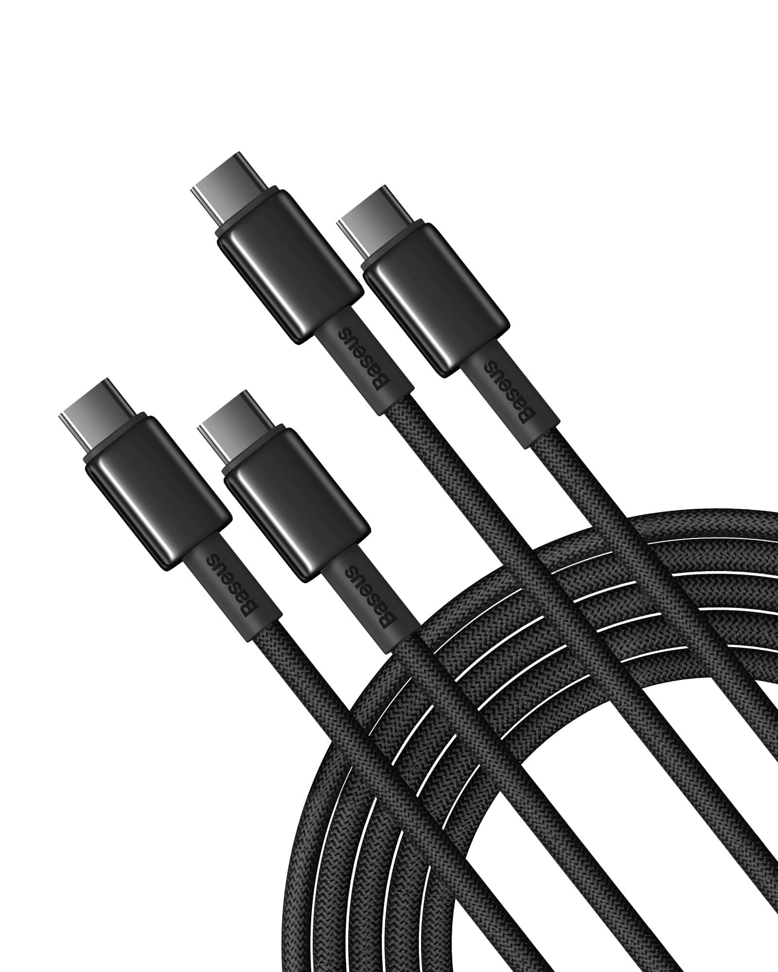 Baseus USB C auf USB C Kabel, 100W [2m+2m] Typ C Schnellladekabel PD 5A QC 4.0 Ladekabel USB C Aufladekabel für iPhone 17 16 15 14 13 12 Pro, Galaxy S25 S24 S23 S22 Ultra, MacBook, iPad Pro