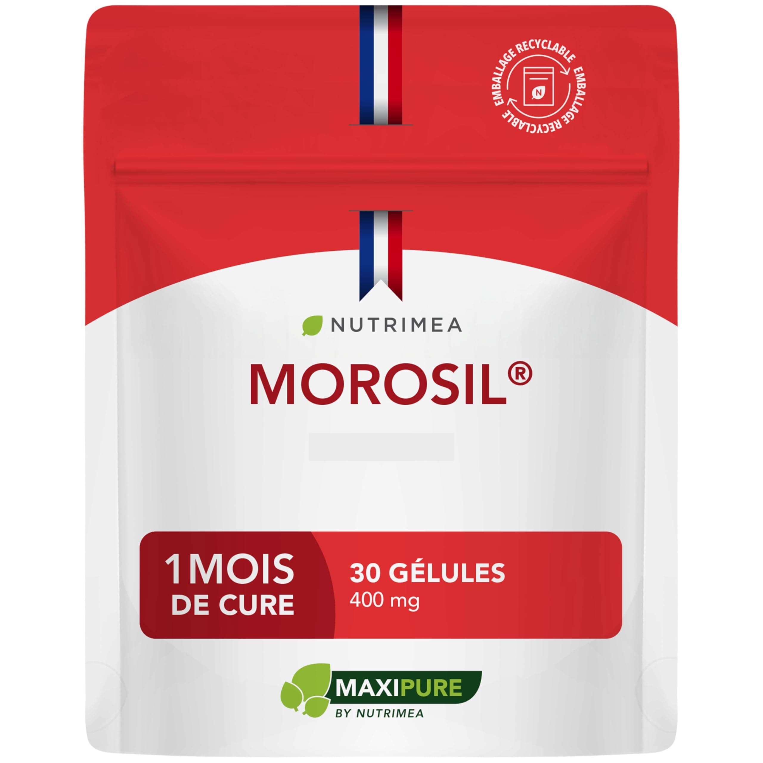 MOROSIL® – 400 mg – Extrait d’Orange Moro Breveté – Fortement Concentré en Anthocyanes – 1 Mois de Cure – 30 Gélules Vegan – Nutrimea - Fabriqué en France