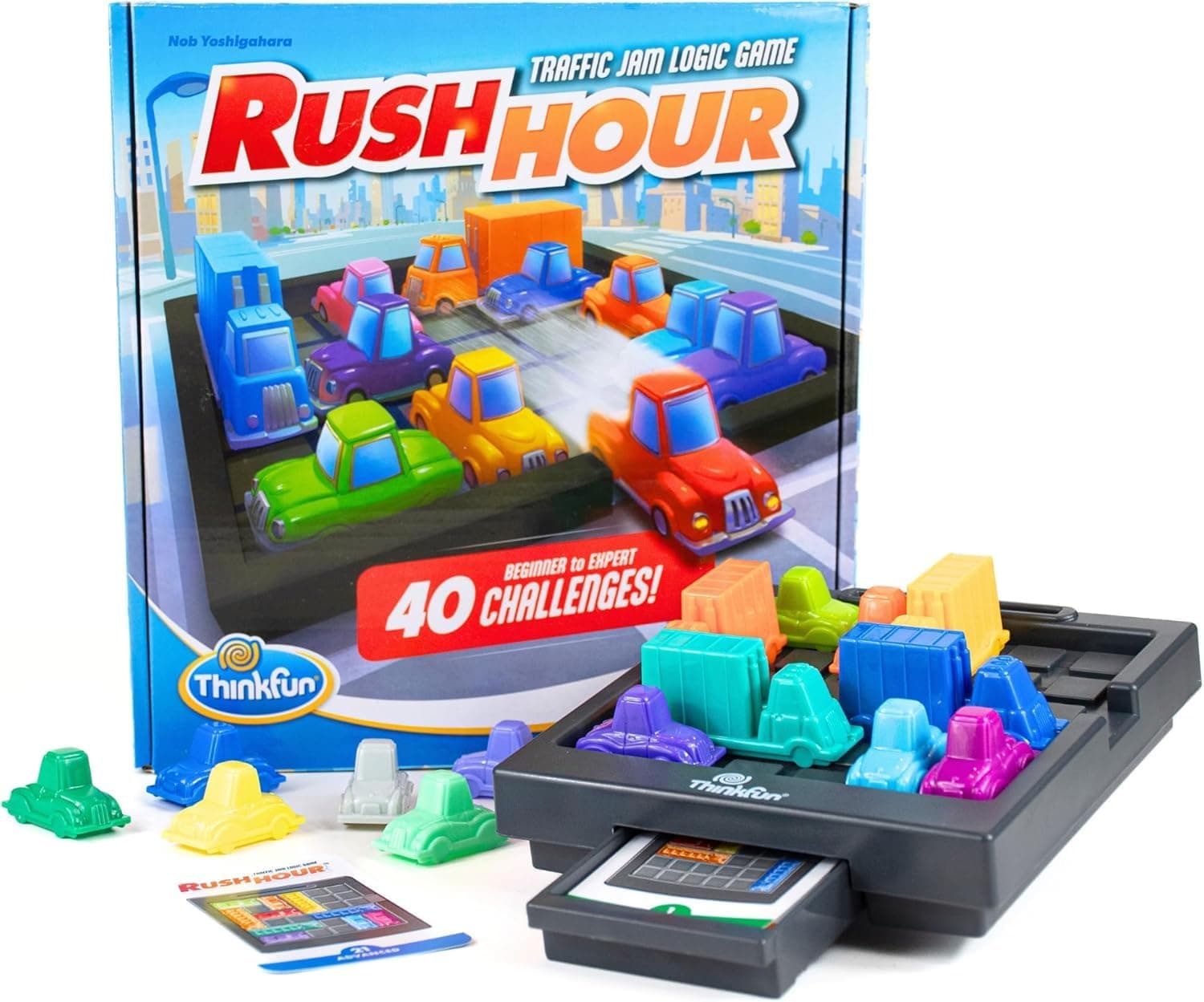 ThinkFun - Rush Hour | Juguetes Niños 8 Años o Más | Juego Mesa con 40 Desafíos | Juego de Mesa 8 Años Lógica | Rompecabezas Niños | Regalo Navidad