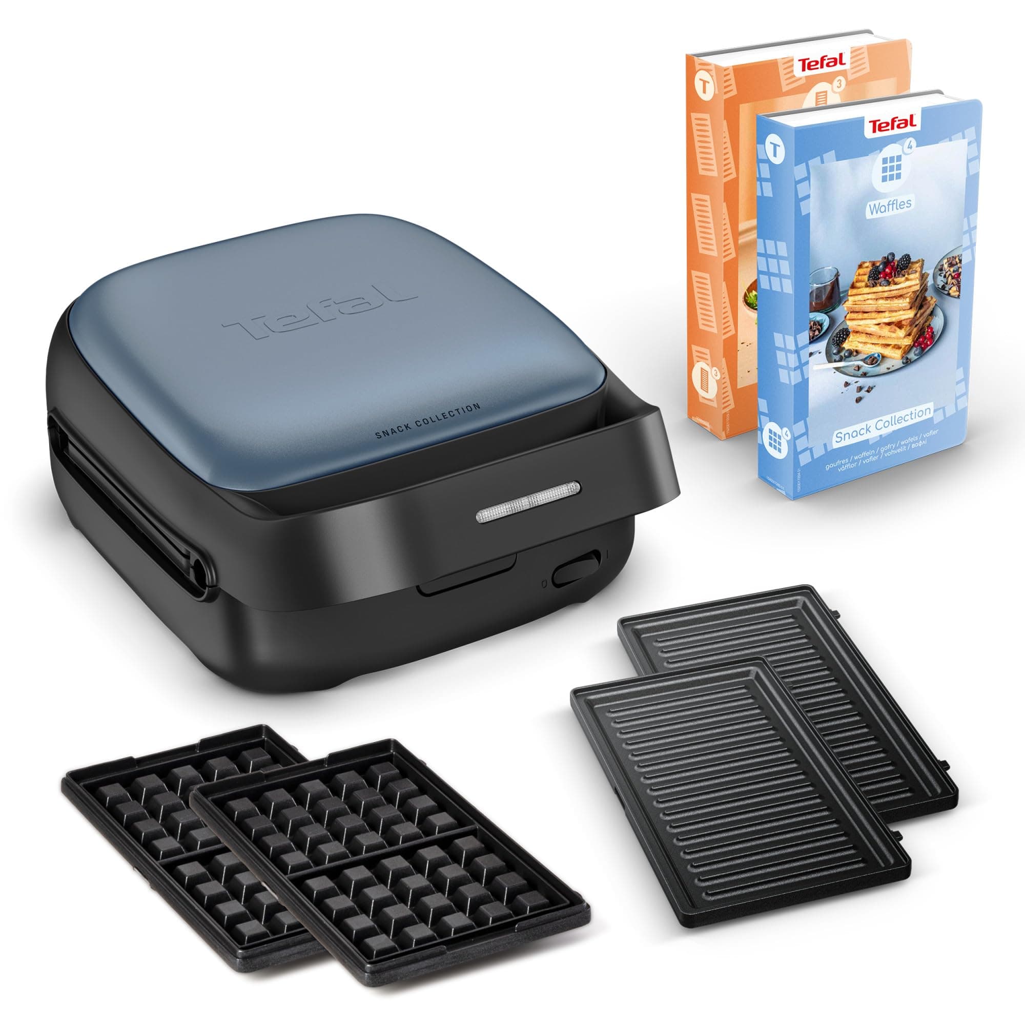 Tefal Snack Collection, Appareil à gaufre et croque-monsieur, 20jeux de plaques disponibles, Recettes sucrées et salées, SW8674F0