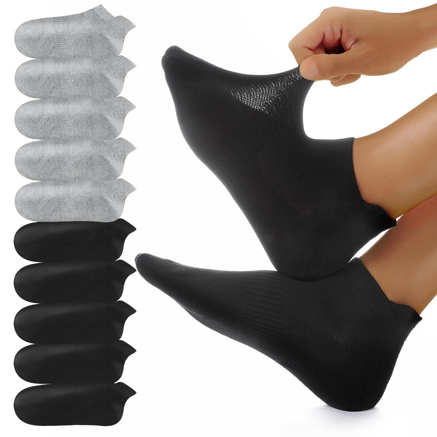 YouShow 10 Paia Calzini Corti Uomo Donna Sportive Traspirante Calze Cotone Calzini