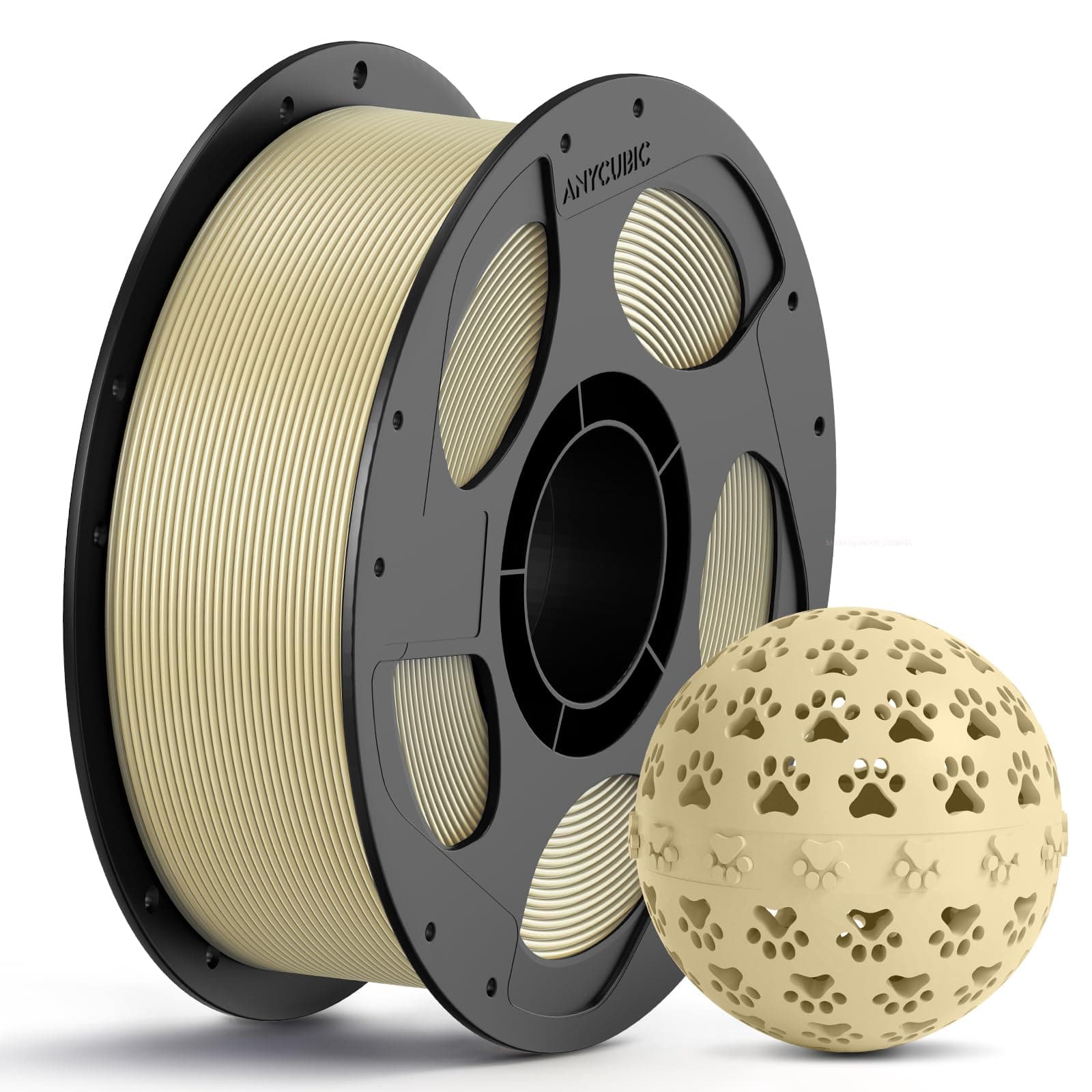 ANYCUBIC PETG Filament 1,75mm, Robustes und Langlebiges 3D Drucker Filament, Geringe Verzugneigung und hervorragende Schichthaftung, Passt für die meisten FDM Drucker, 1KG PETG Beige