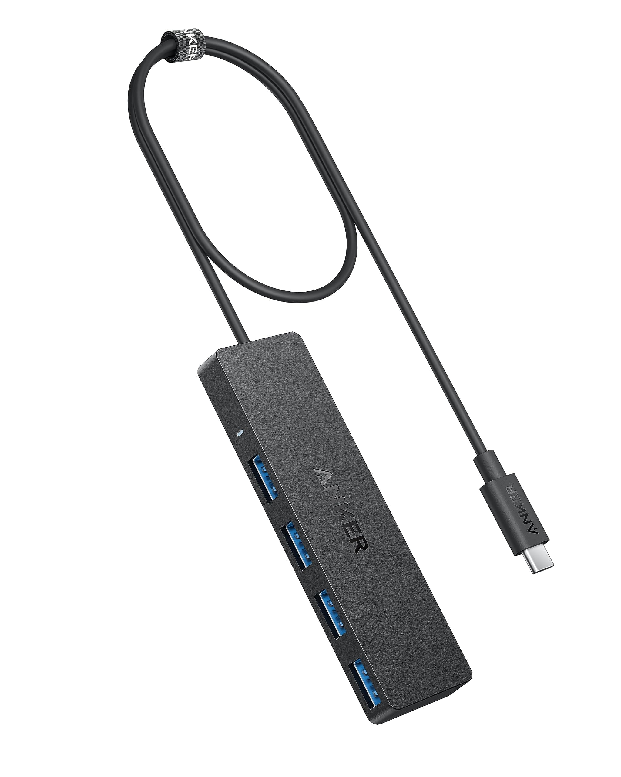 Anker USB-C Hub, 4 Port USB 3.0 Datenhub mit 5 Gbit/s Datenübertragung, 60cm Erweiterungskabel (ohne Ladeleistung), USB-C Splitter für Typ-C MacBook, Mac Pro, iMac, Surface, Flash Drive, Mobile HDD