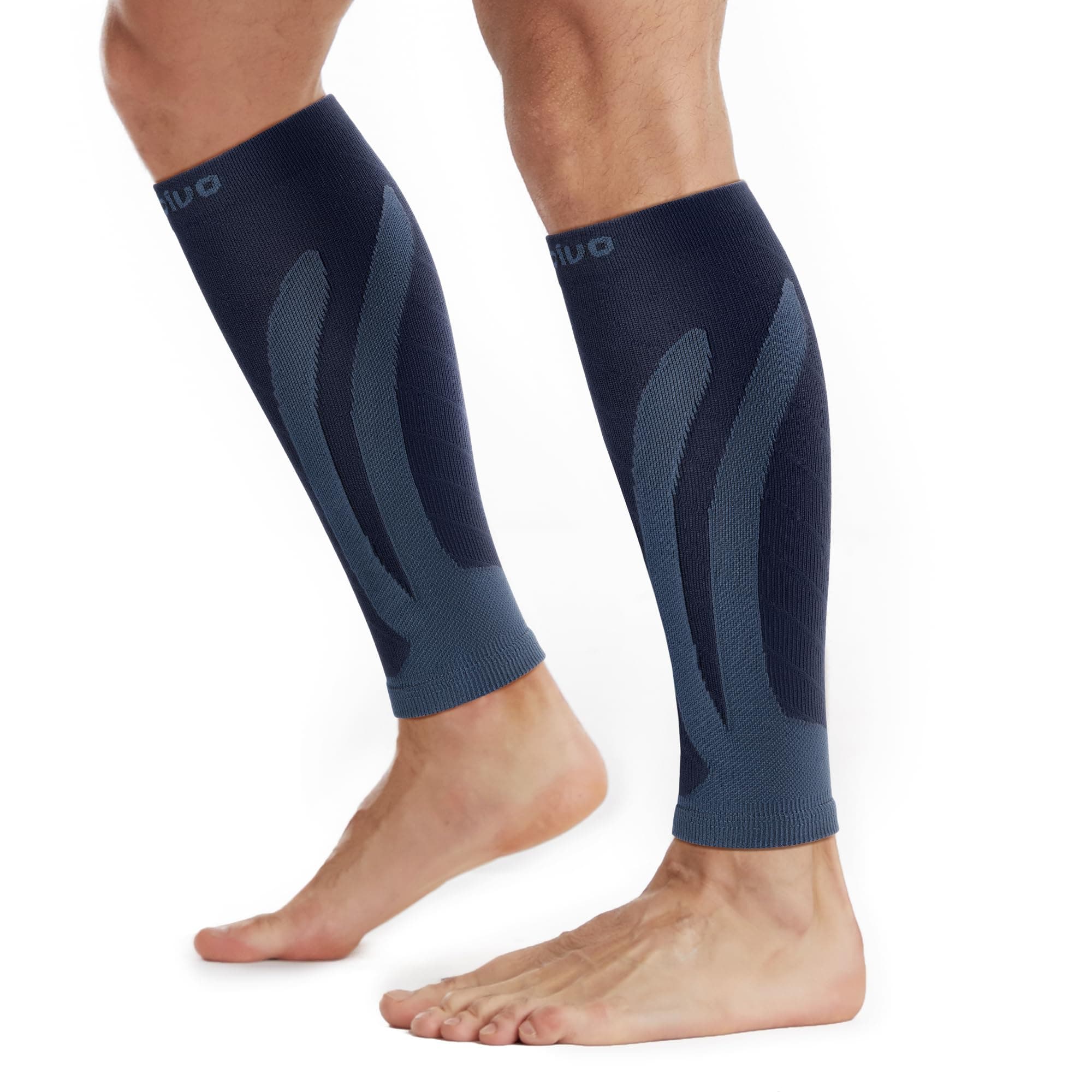 CAMBIVO Medias Compresivas 2 Pares, Calcetines Compresion Mujer Hombre, Mangas de Compresión para Deporte, Running, Ciclismo, Trabajo, Vuelo