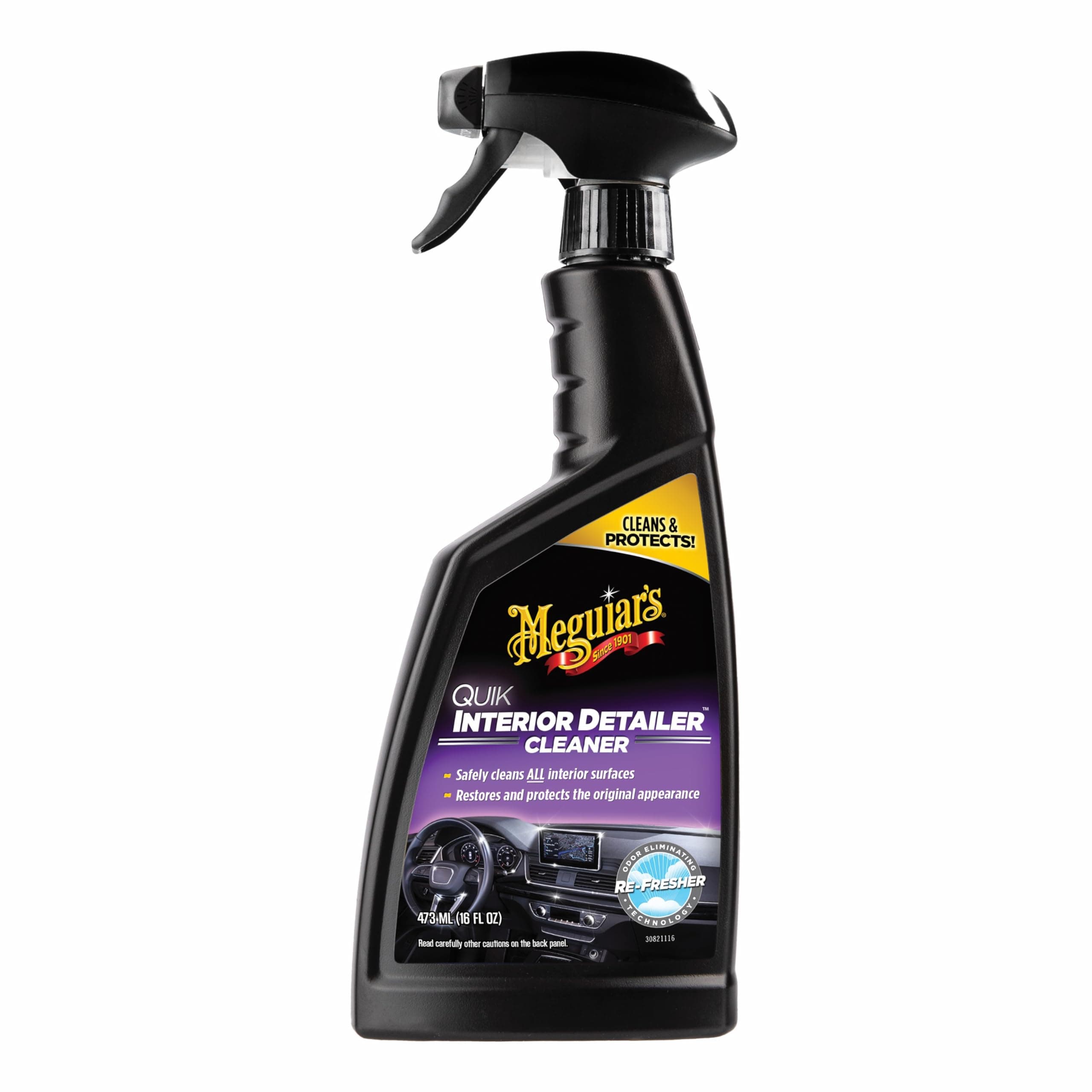 Meguiar's G13616EU Quik Detailer Interior Innenraumreiniger - Autoreinigung - Frischeduft - Kunststoffreiniger - Für alle Oberflächen - Cockpitpflege Auto - Displayreiniger - 473ml