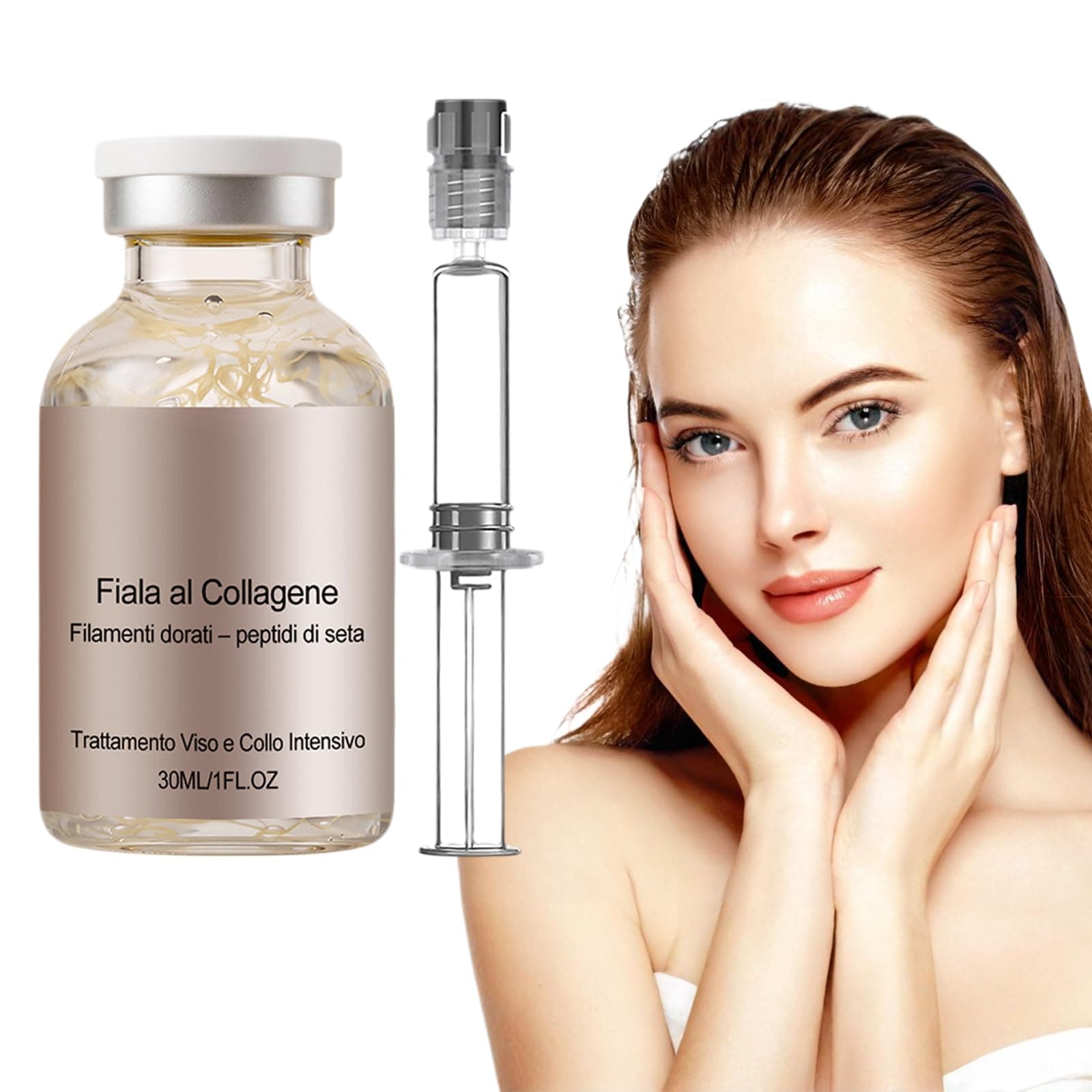 Biochroma Siero Coreano,Siero Coreano,Biochroma Sieros Coreanos Effetto Lifting Dalla Prima Applicazione,Sieros Con Peptidi Di Seta e Collagene,Idratare e Ridurre le Rughe,30ml