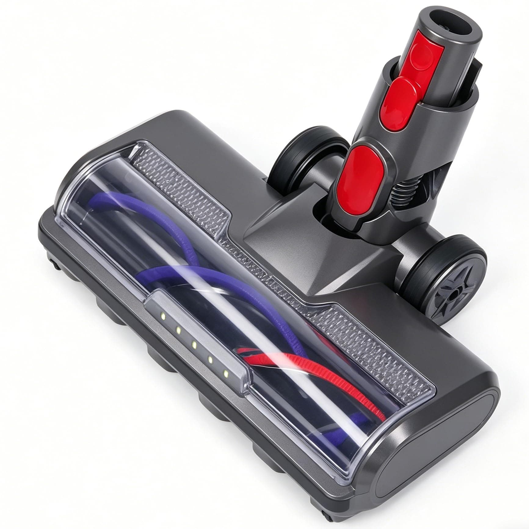FEVORCS Brosse pour Dyson V8 V10 V11 V7 V15 Motorisée à LED pour sols, Puissance d'Aspiration élevée, Rotation à 150°, pour Tapis Ras et Sols durs | Brosse de Remplacement