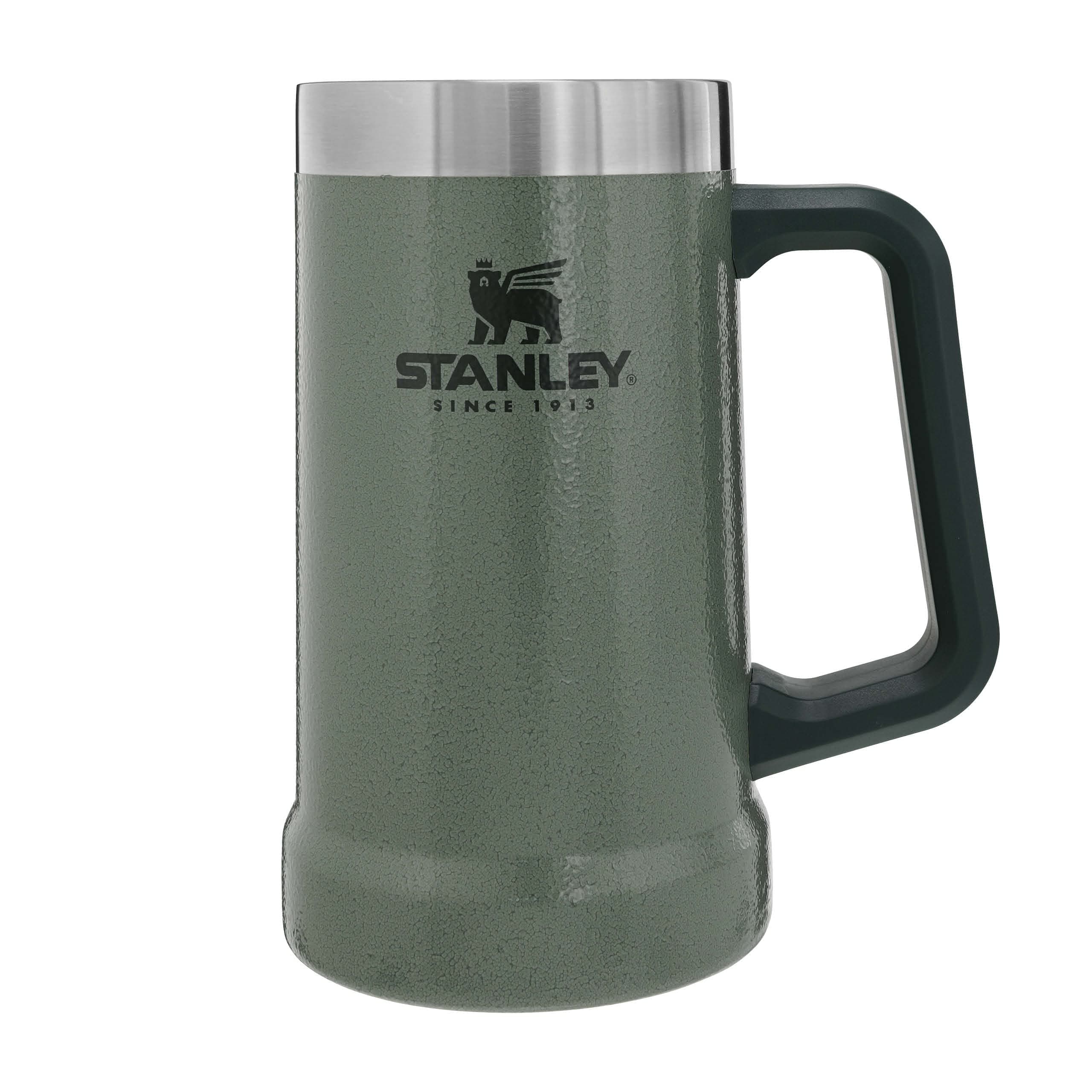STANLEY 1913 Adventure Vacuum Stein 709 ml - Thermobecher Mit Henkel Hält Bier Für 7 Stunden Kalt - Vintage-Inspirierte Thermo Bierkrug - Spülmaschinenfest - Hammertone Green