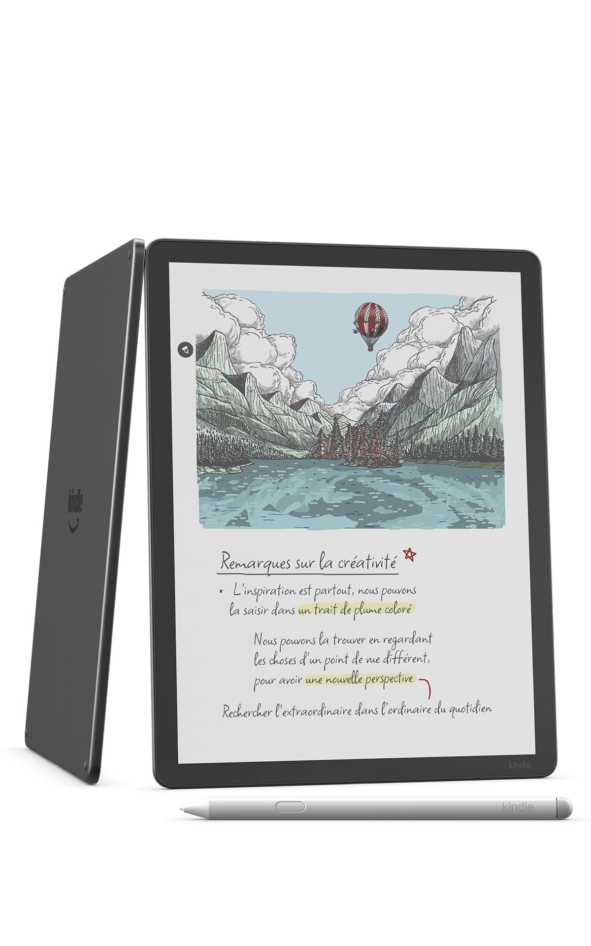 Amazon Kindle Scribe Colorsoft 64 Go (nouvelle génération) : écran couleur 11" effet papier, éclairage avant ; fin, léger, puissant ; écrivez dans le carnet, les documents et les livres (graphite)