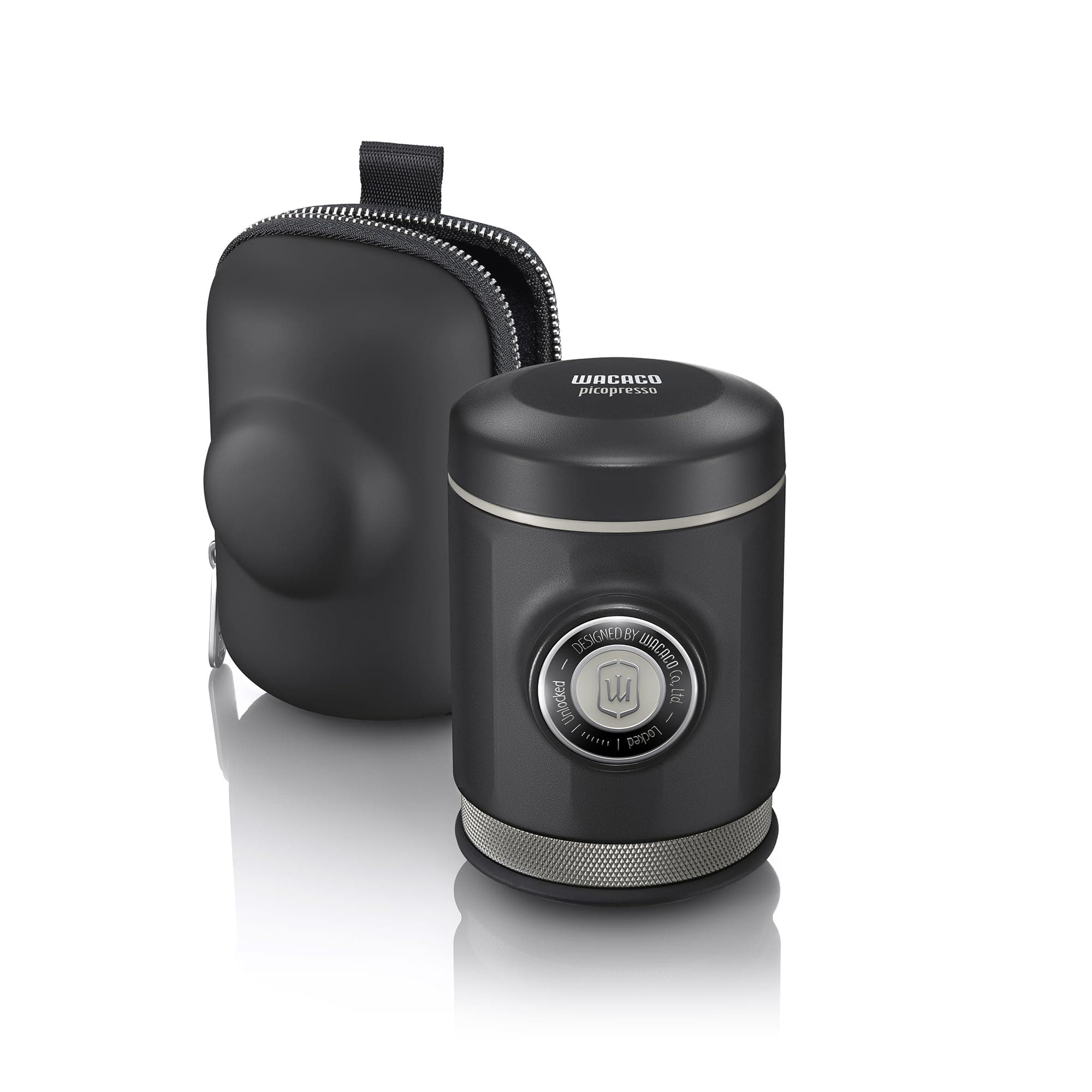 WACACO Picopresso Machine à Espresso Portable avec son Étui de Protection, Machine de Niveau Barista Dédiée aux Cafés de Spécialité, Mouture Ultra-fine, Cafetière de Voyage Manuelle
