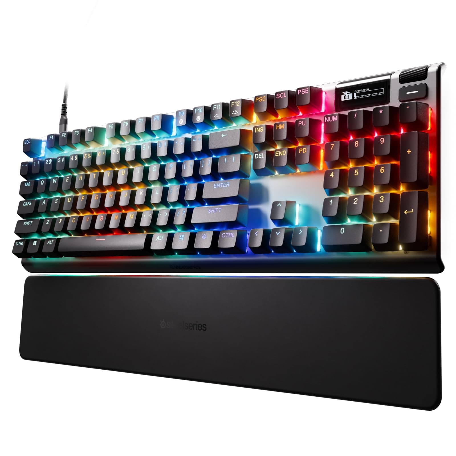SteelSeries Apex Pro Gen 3 Tastiera Meccanica Gaming - HyperMagnetic OmniPoint 3.0 switch - Attuazione regolabile - Innesco rapido - Tocco rapido/SOCD - OLED - RGB - USB-C - US QWERTY