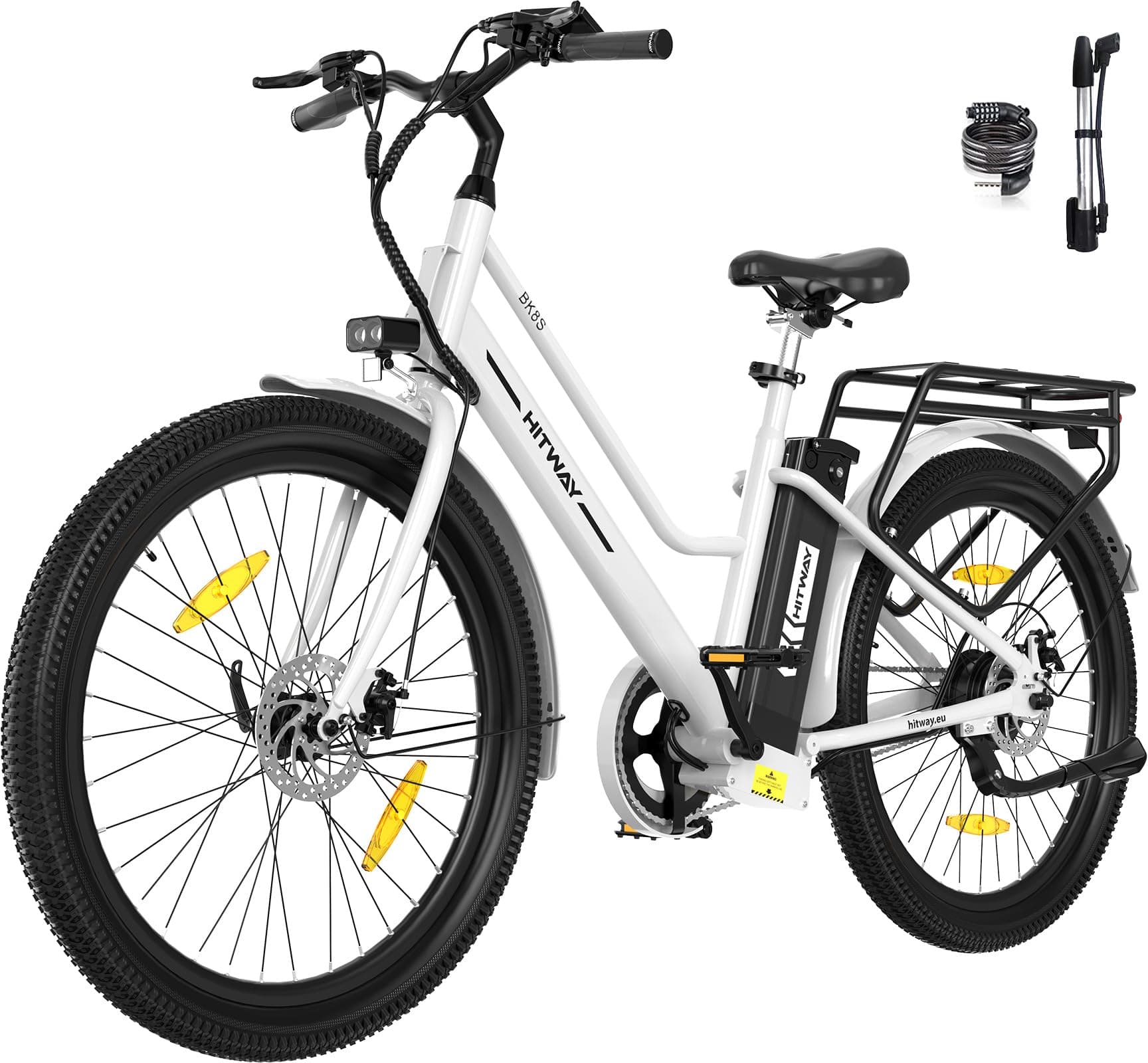 HITWAY 27,5 Pouces Vélo électrique 36V 13Ah Batterie, VTT Electrique Adulte Homme avec écran LCD, 25km/h avec Moteur 250w, autonomie jusqu'à 50-100km,APP