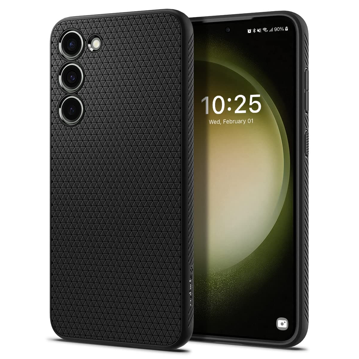 Spigen Liquid Air Hülle Kompatibel mit Samsung Galaxy S23 5G -Schwarz