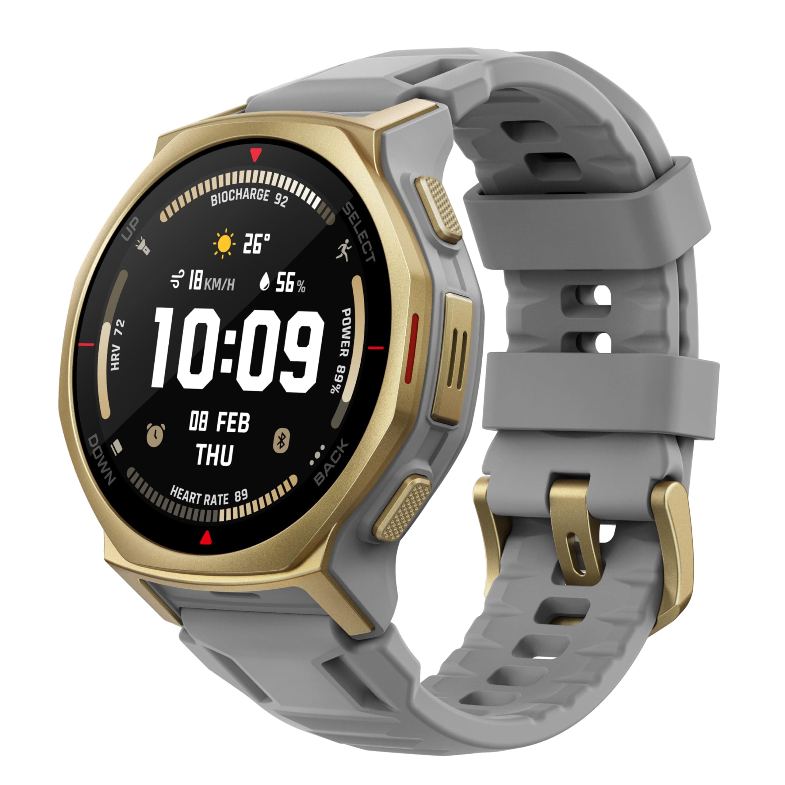 Amazfit T-Rex 3 Pro Reloj Inteligente Deportivo para Hombre, Pantalla AMOLED de Zafiro, Bisel de Titanio, GPS de Banda Dual, Mapas Sin Conexión, Linterna Incorporada, para Android iPhone