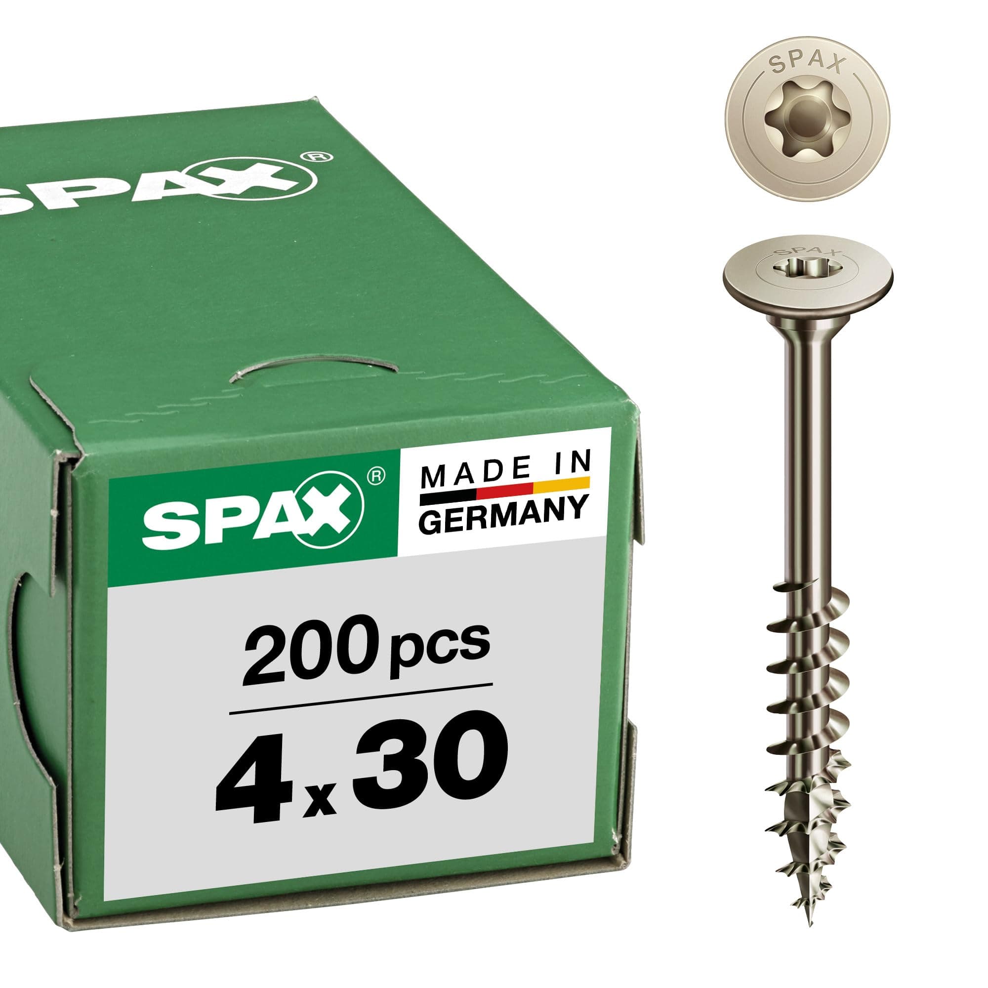 SPAX, Rückwandschraube, Flachrückwandkopf, Korpusschraube, T-Star, T20, 4CUT, Teilgewinde