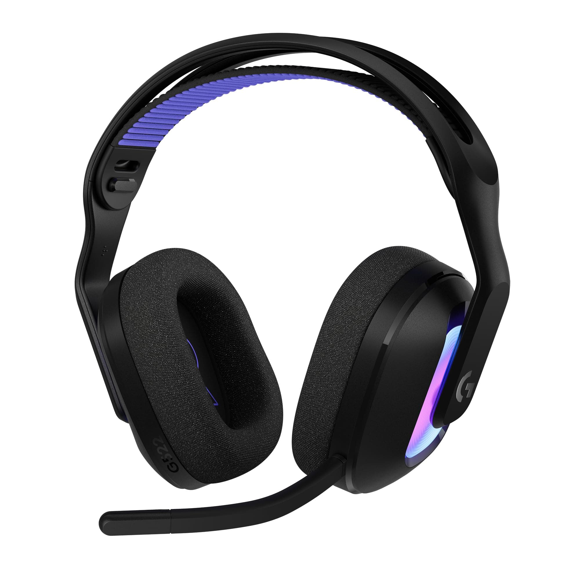Logitech G G522 Lightspeed Auriculares con micrófono inalámbricos para Gaming, LIGHTSYNC RGB, micrófono y Audio avanzado, conexión Triple - Lightspeed, Bluetooth, USB-A a USB-C para PC - Negro