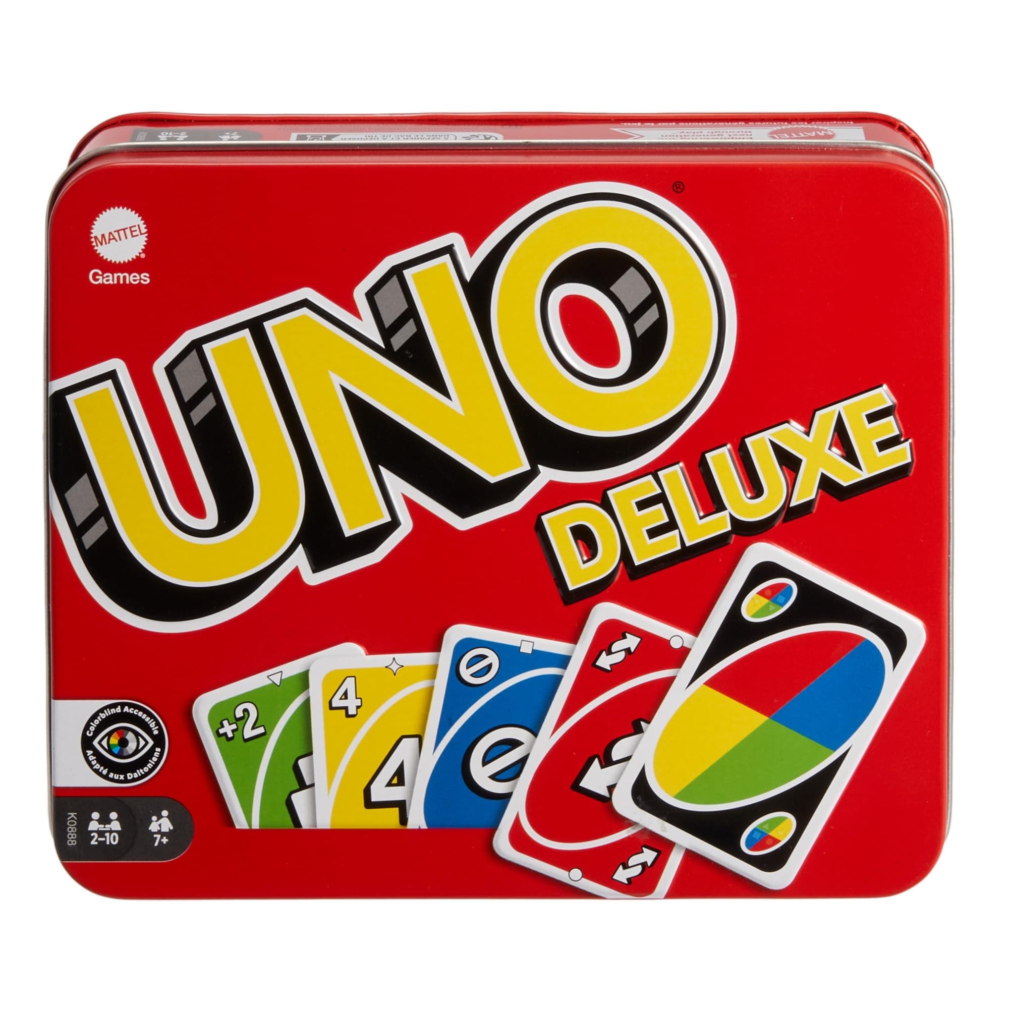Mattel Games - UNO Deluxe, Gioco Di Carte Per Famiglie E Bambini 7+ Anni, K0888