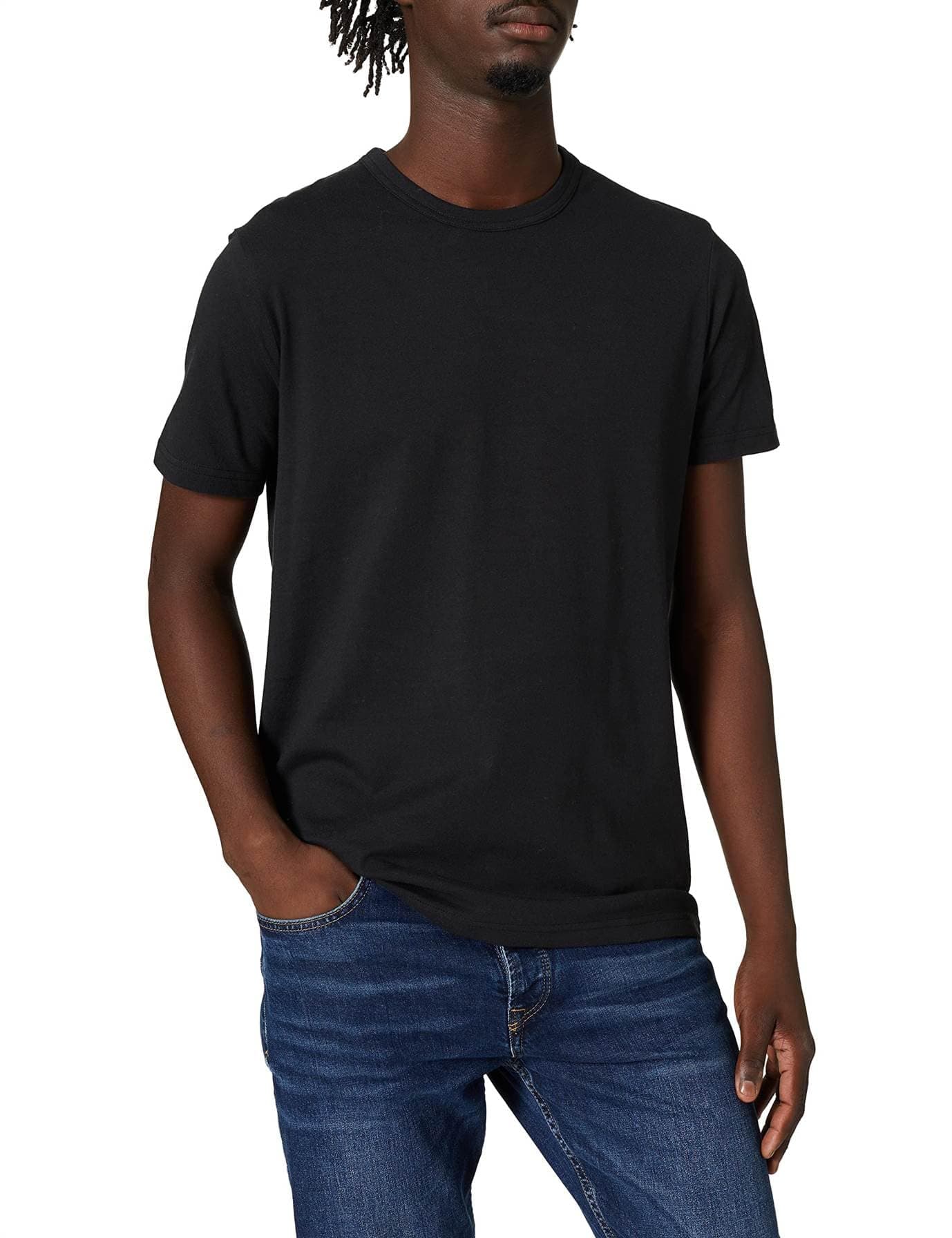 Marc O'Polo Herren 51556 Herren T-Shirt mit Rundhals-Ausschnitt, bequemes Oberteil aus Bio Baumwolle, klassisches Kurzarmshirt für Herren (1er Pack)