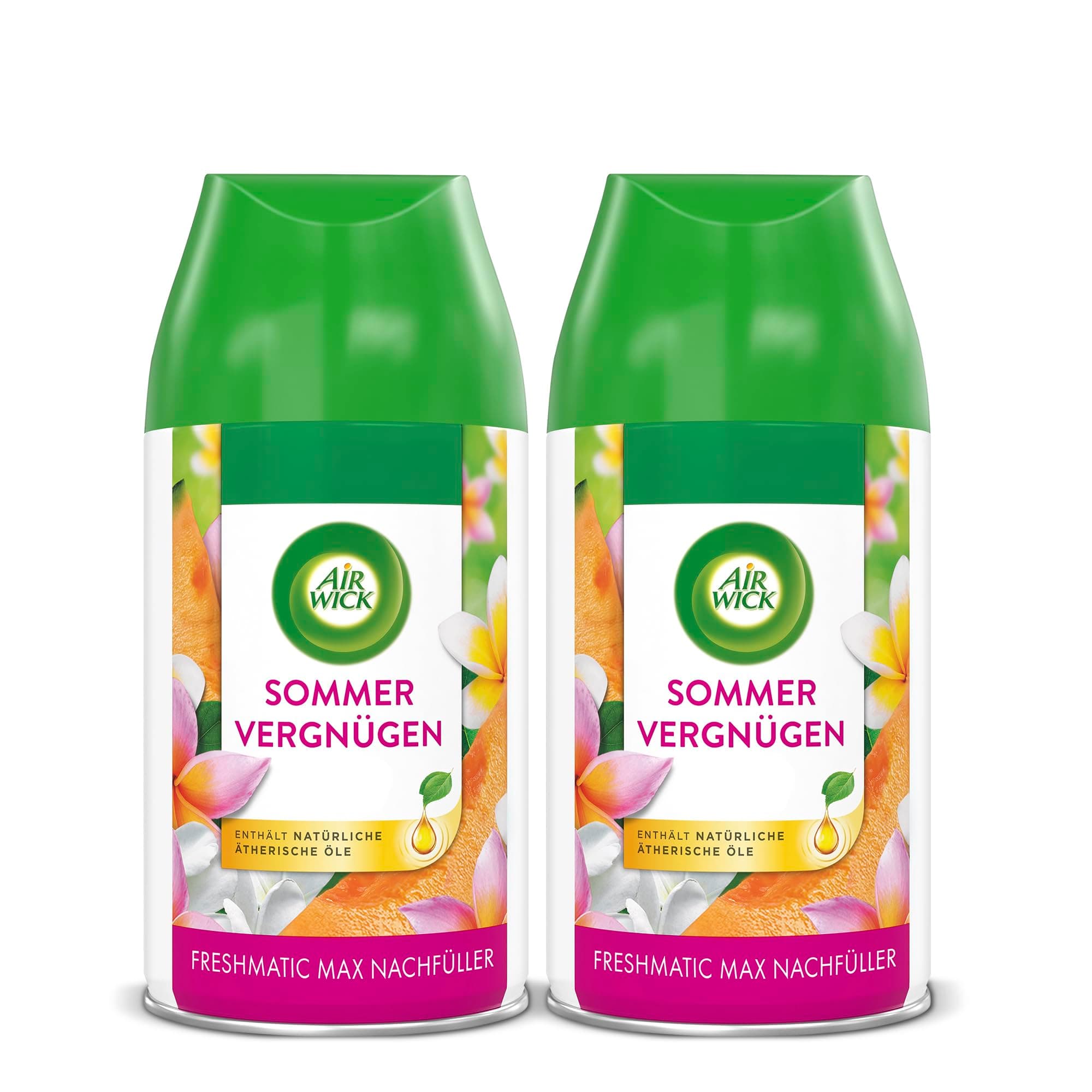 Air Wick Freshmatic Max Raumspray DUO – Nachfüller für den Air Wick Freshmatic Max – Duft: Sommervergnügen – 2 x 250 ml Nachfüller Raumduft und Lufterfrischer