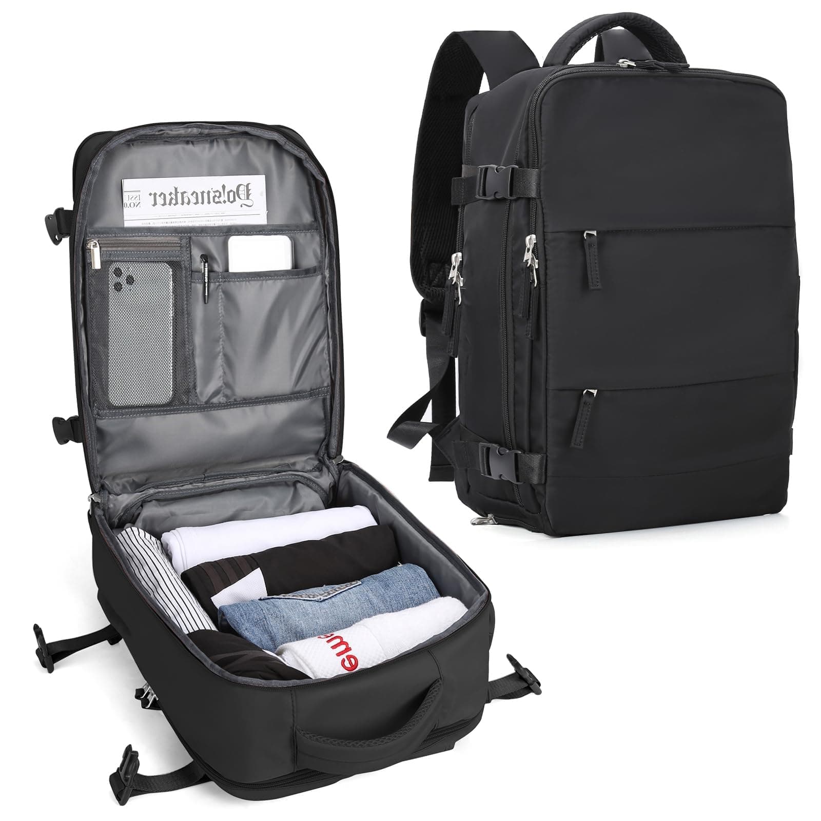 SZLX Mochila al Vacio con Bomba Equipaje de Mano 40x30x20 Ryanair Vueling Wizzair Easyjet Mochila Viaje Cabina Avion 40x20x25 Ryanair Mujer Mochila de transporte Impermeable para Computadora Portátil