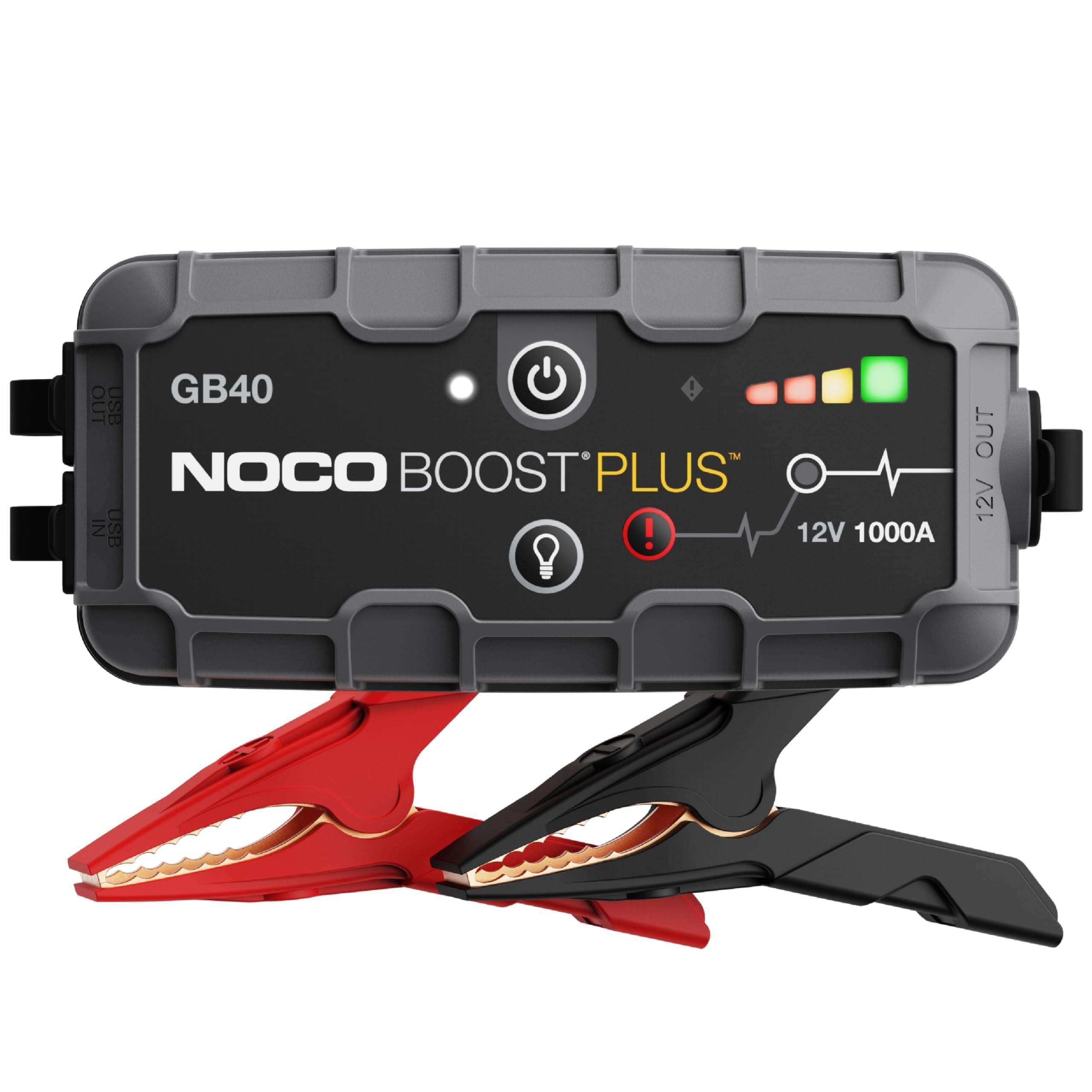 NOCO Boost GB40: Avviatore di Emergenza UltraSafe 1000A – Booster Batteria al Litio 12V, Caricabatteria Portatile Power Bank e Cavi Avviamento – Per Motori Benzina fino a 6.0L e Diesel fino a 3.0L