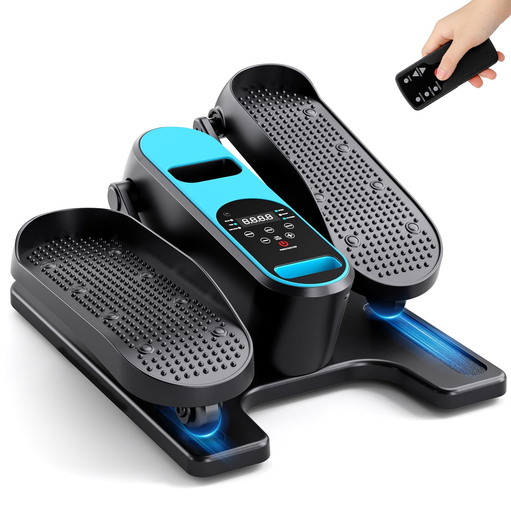 Dripex Mini Eliptica Electrica, Pedaleador Electrico Silencioso con 12 Niveles y 6 Programas, Panel LCD y Control Remoto, Elipticas Fitness Casa Compacta y Portátil