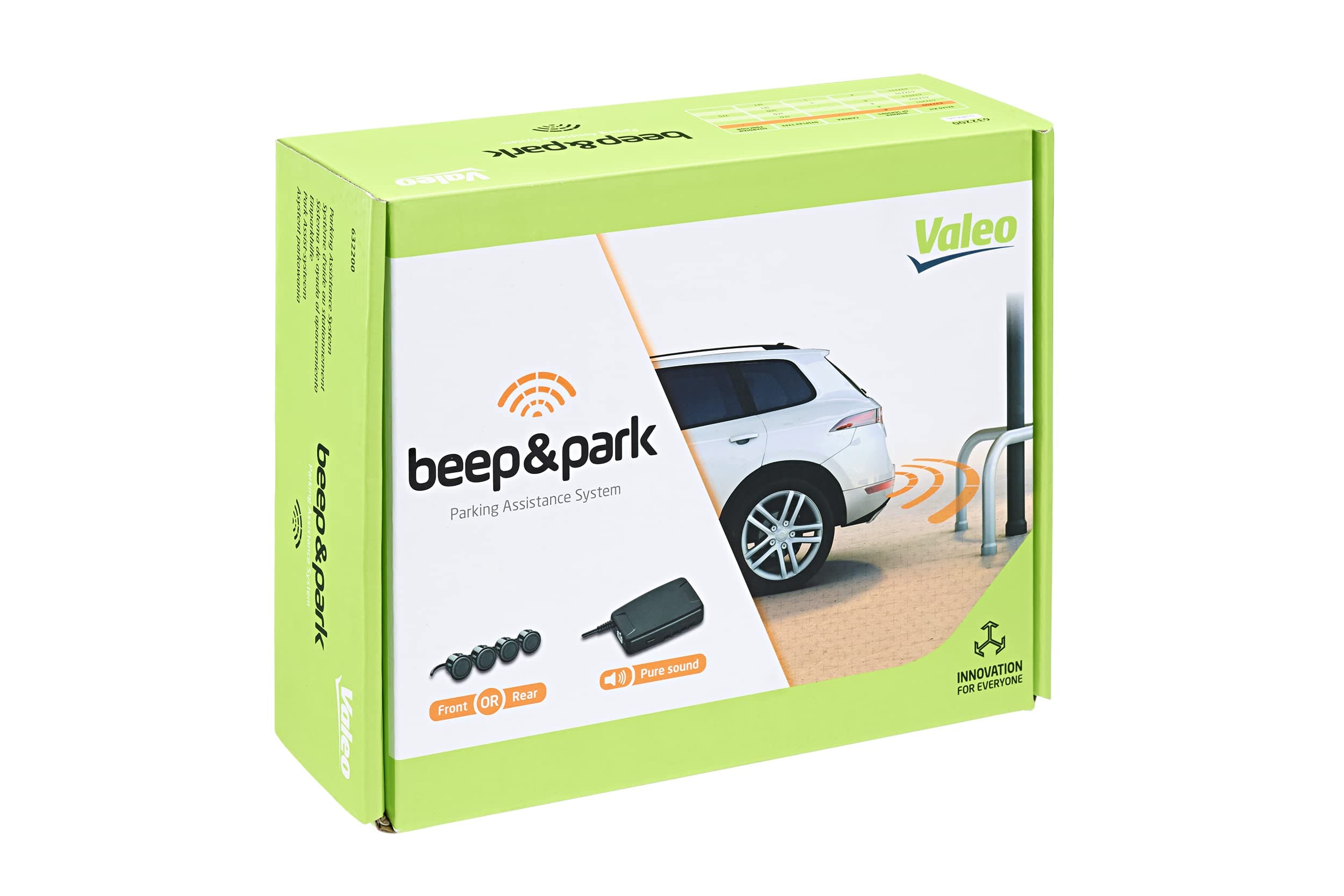 VALEO 632200 - Sistema de Ayuda al Aparcamiento - Kit Beep&Park: 4 Sensores + 1 Altavoz - Instalación Delantera o Trasera
