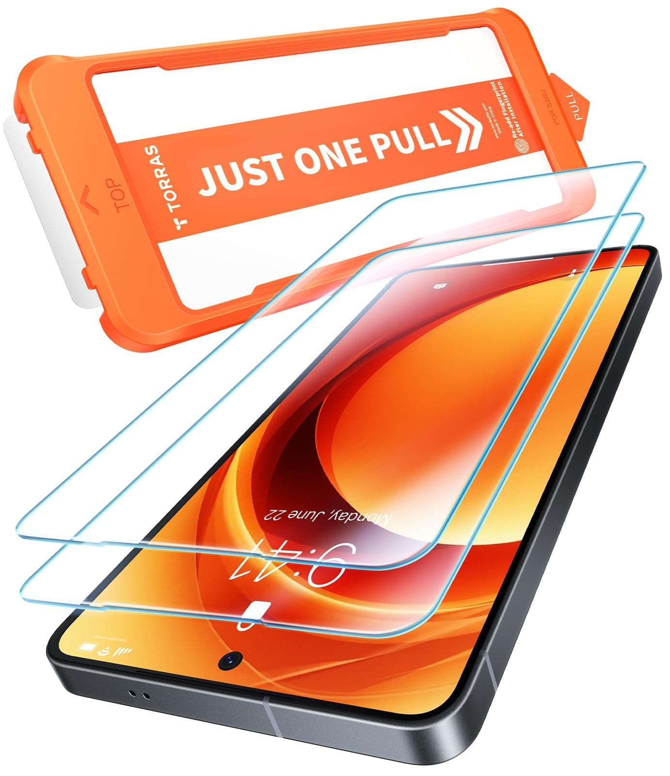 TORRAS für Samsung Galaxy S26 Plus für Panzerglas [Full Screen] TOP Bruchsicherheit Folie für Samsung S26 Plus Schutzfolie 9H+ Schutzglas [Auto-Installation] Anti-Fingerabdruck, 2 Stück