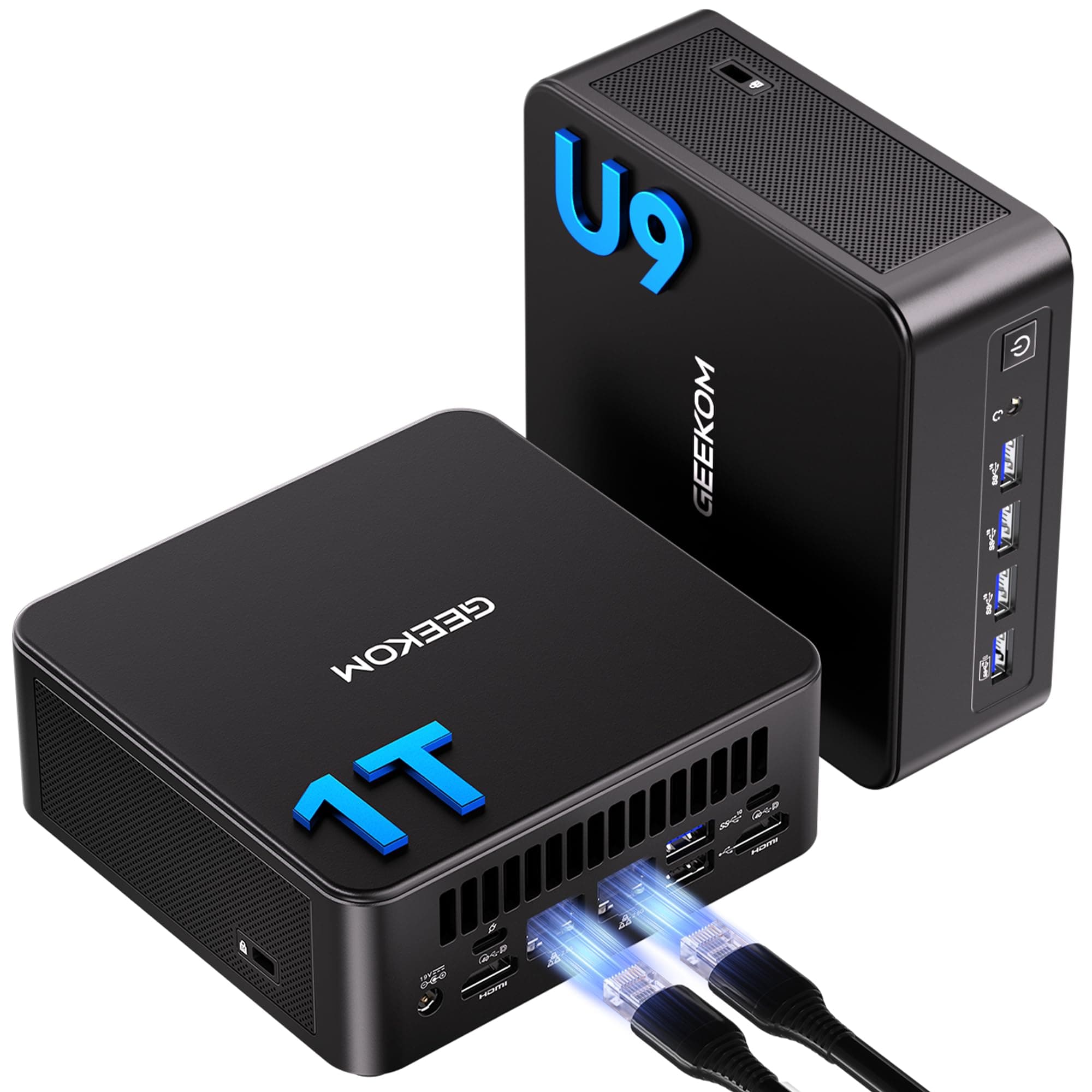 GEEKOM IT13 Max Mini PC avec U9-185H(16C/22T, Jusqu’à 5,1 GHz), Dual 2.5G LAN, Intel Arc Graphics, 16Go RAM&1To SSD, IA Mini Ordinateur Windows 11 Pro, Wi-FI 7, idéal pour Le Gaming et Le Travail