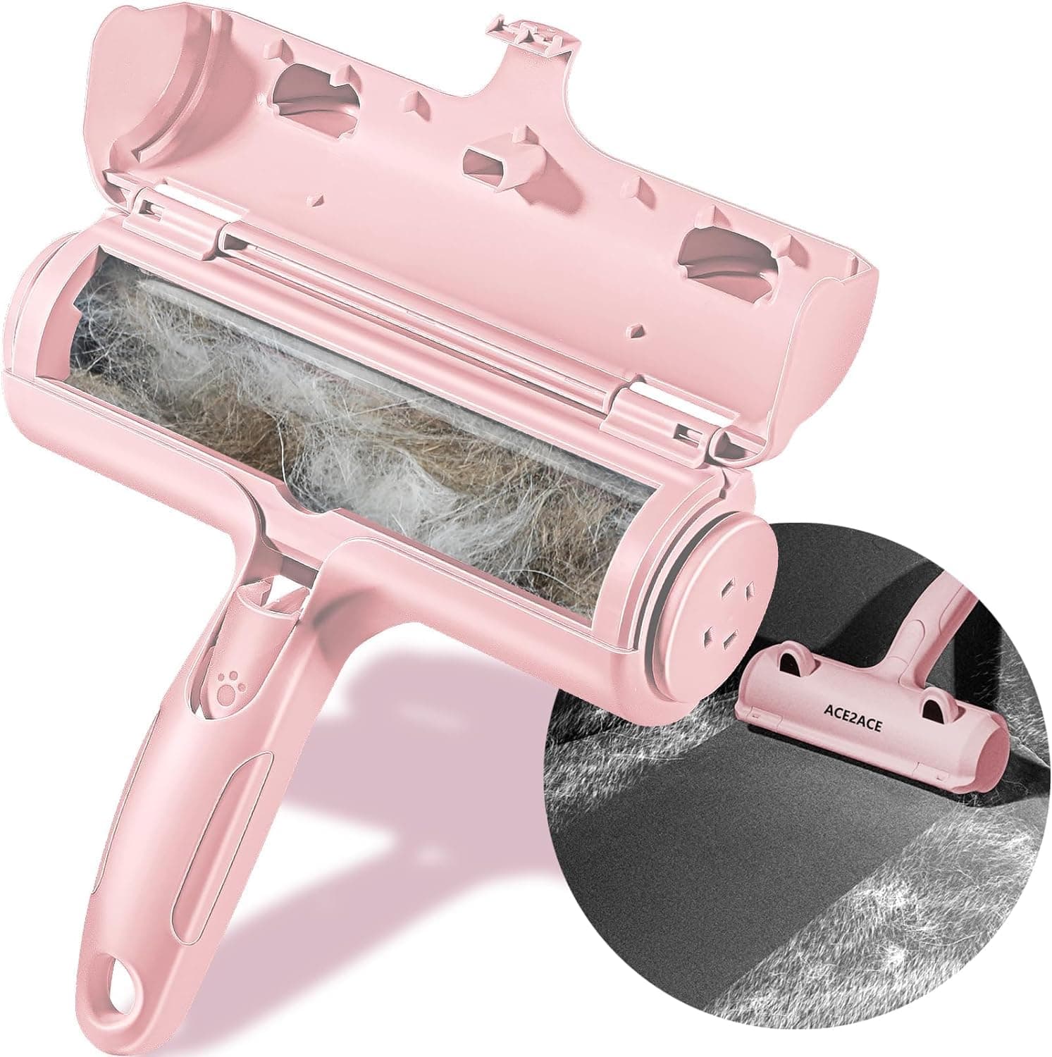 ACE2ACE Quitapelos y Rodillos para Mascotas, Cepillo de Limpieza Removedor de Pelaje para Gatos y Perros, Lavable y Reutilizable Animales Cepillos Depilación, para alfombras, Ropa y sofá