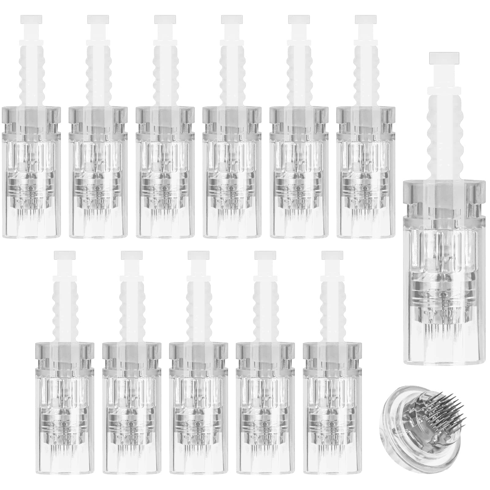 LOPHE Agujas Dermapen 36 Puntas, 12pcs Agujas Dermapen para Electric Microneedling Pen, Micro Agujas para Repuesto Puntas de Derma Pen, Microneedling Agujas Dermapen (Montura de bayoneta)