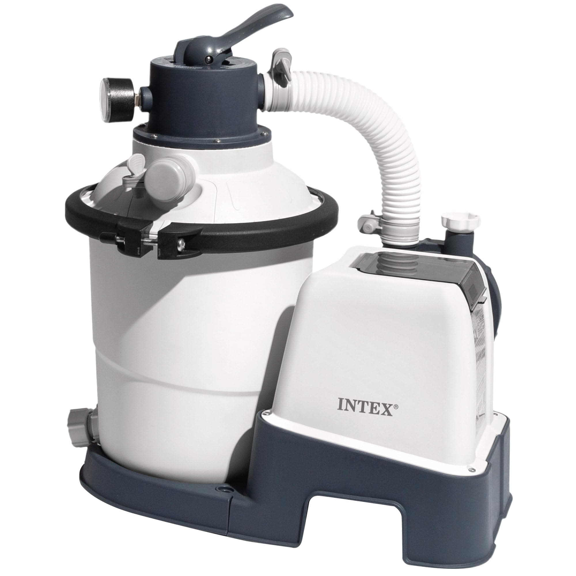 Intex 55249 - Depuradora de Arena Krystal Clear 3.500 L/H, depuradora Piscina Arena, Filtro Piscina, Bomba Piscina, para Piscinas Desmontables de hasta 17.000 L., 4 Funciones y Sistema de Bloqueo