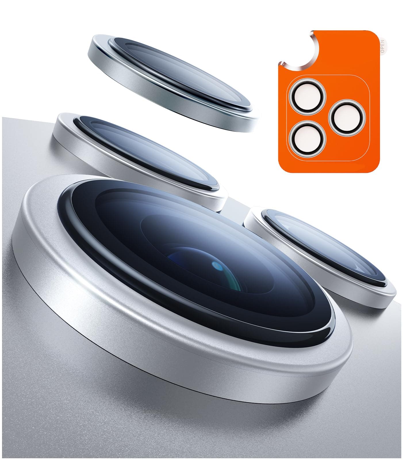 TORRAS für iPhone 17 Pro/iPhone 17 Pro Max Kameraschutz [Nr.1 Militärtaugliche Bruchsicherheit] Kratzfest & HD-Klare Kamera schutz für iPhone 17 Pro/17 Pro Max,9H+ Härte & Einfache Montage,Silber