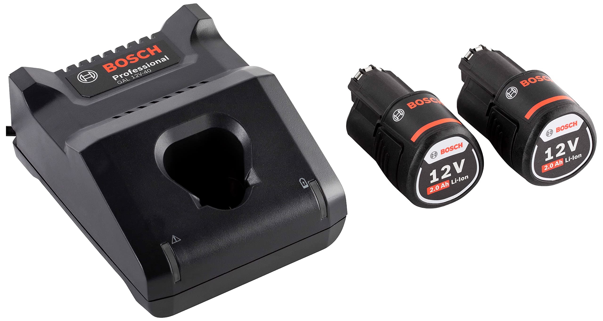 Bosch Professional 12V System Starter-Set batteries : 2 batteries GBA 12V 2.0Ah + chargeur GAL 12V-40