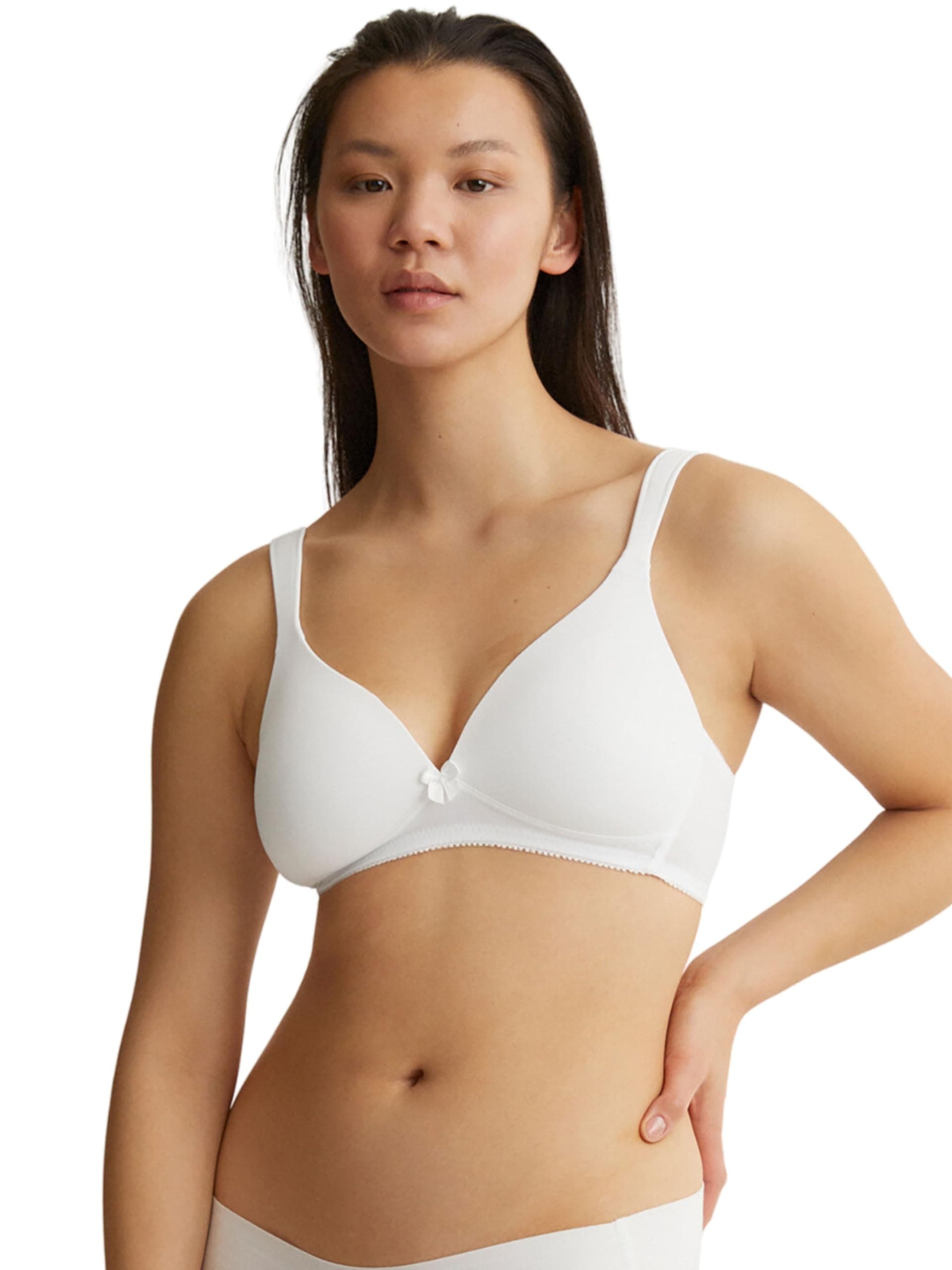 Naturana® BH Damen ohne Bügel [Cup A-D] I 100% Gepolsterte Träger I BH ohne Bügel mit nahtlosen Cups I Damen BH mit Unterbrustband