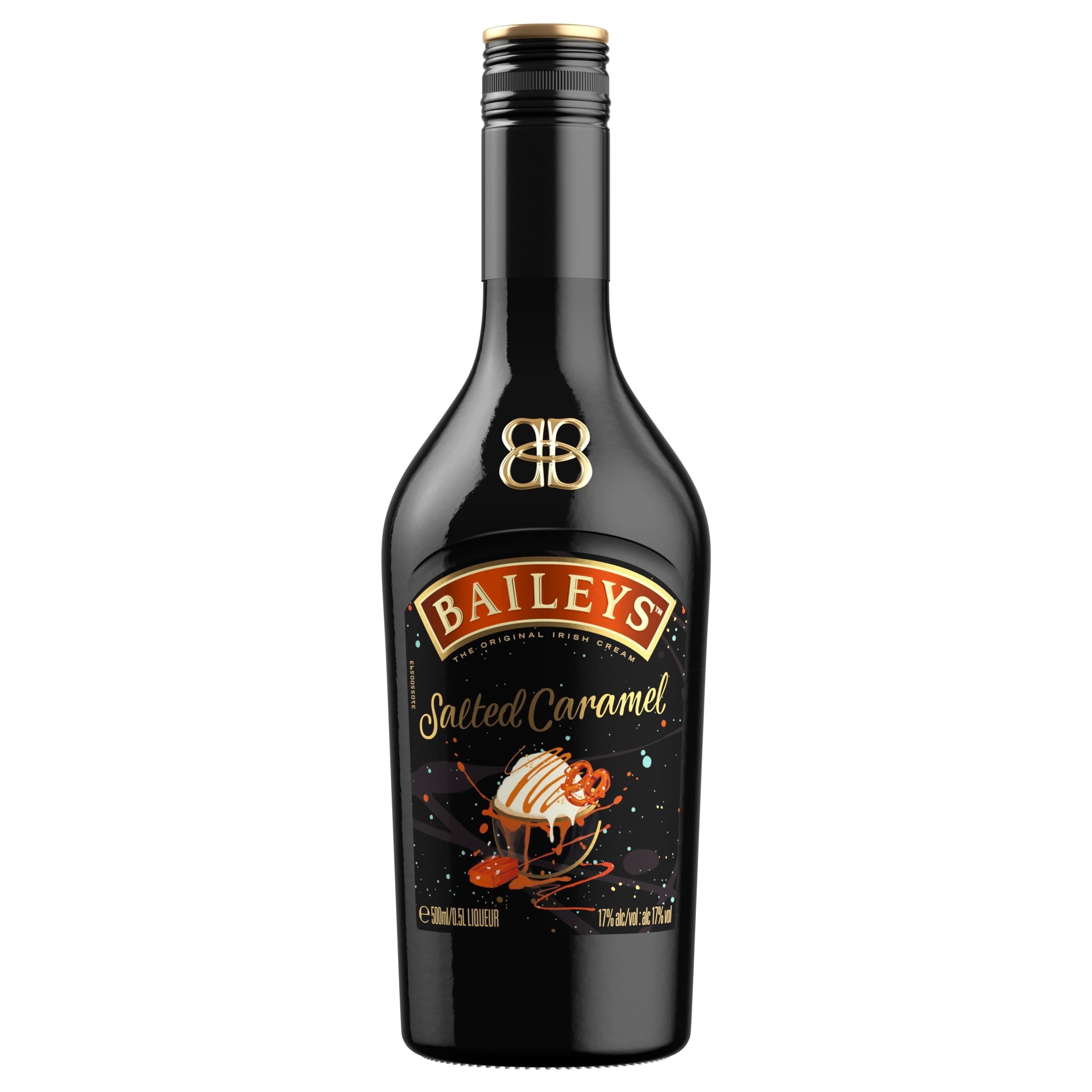Baileys Salted Caramel, B-Corp zertifiziert, Irish Cream Likör, Karamell für das Extra an Geschmack, Garantierter Genuss auf Eis oder im Cocktail, 17% vol, 500ml Einzelflasche