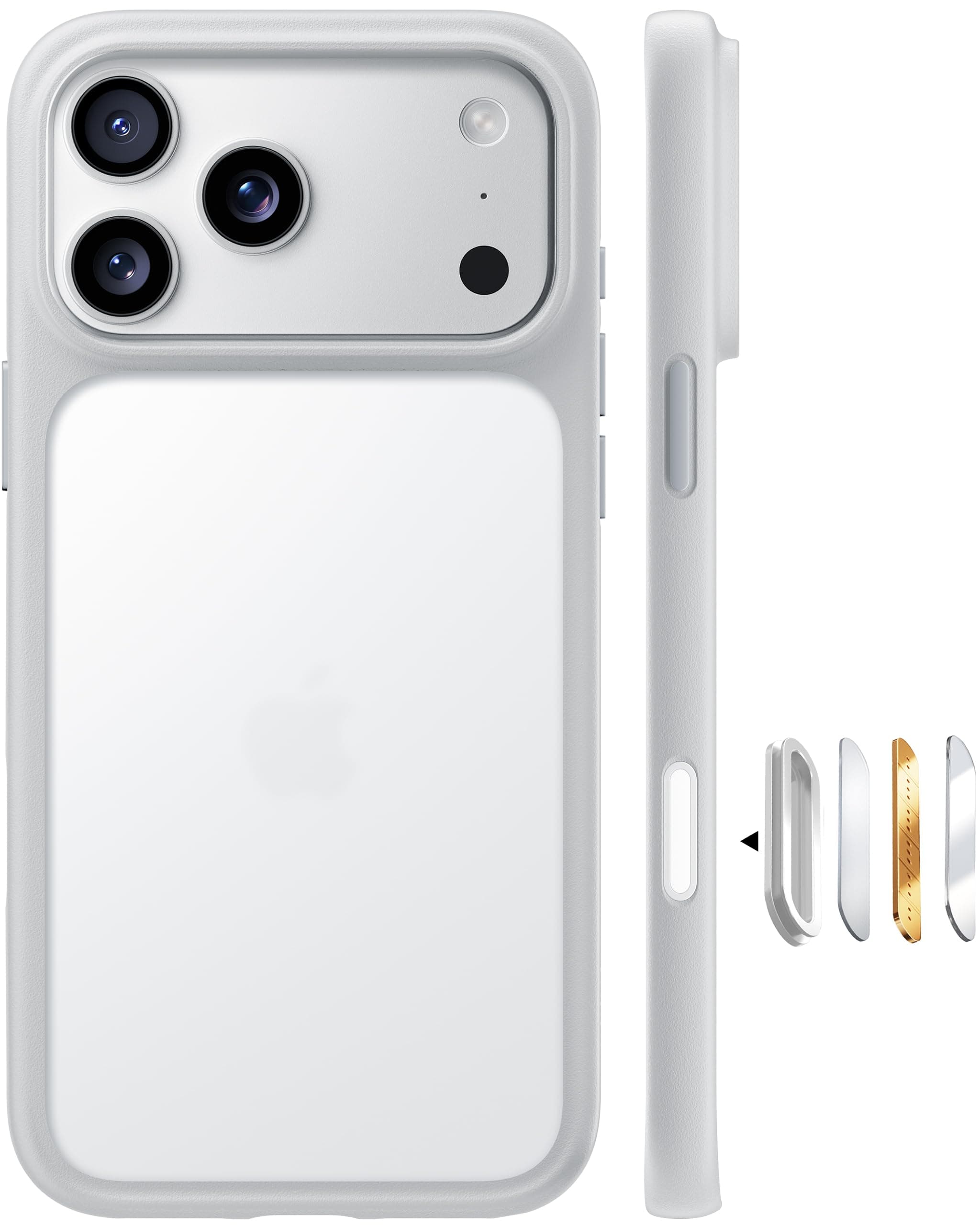 TORRAS Guardian für iPhone 17 Pro Max Hülle [TOP Militärschutz] mit Kameraknopf Schutzhülle Samtweiche Haptik Stoßfest Kratzfest Handyhülle für iPhone 17 Pro Max Case Matt Silbergrau