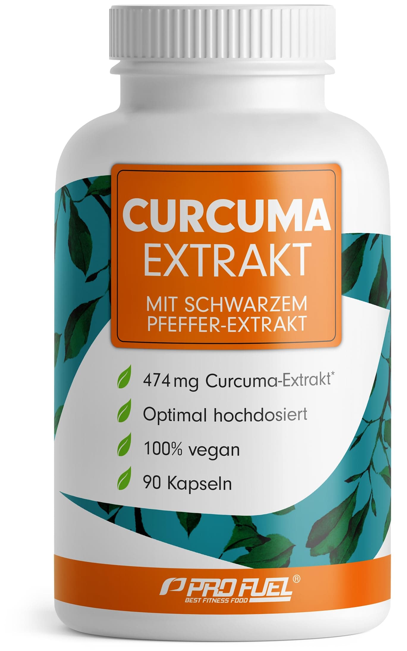 Kurkuma Kapseln - 90 vegane Kapseln für 6 Monate Vorrat - 474 mg Kurkuma Extrakt davon 95% Curcumin - mit Schwarzem Pfeffer - hohe Bioverfügbarkeit - laborgeprüft mit Analyse-Zertifikat