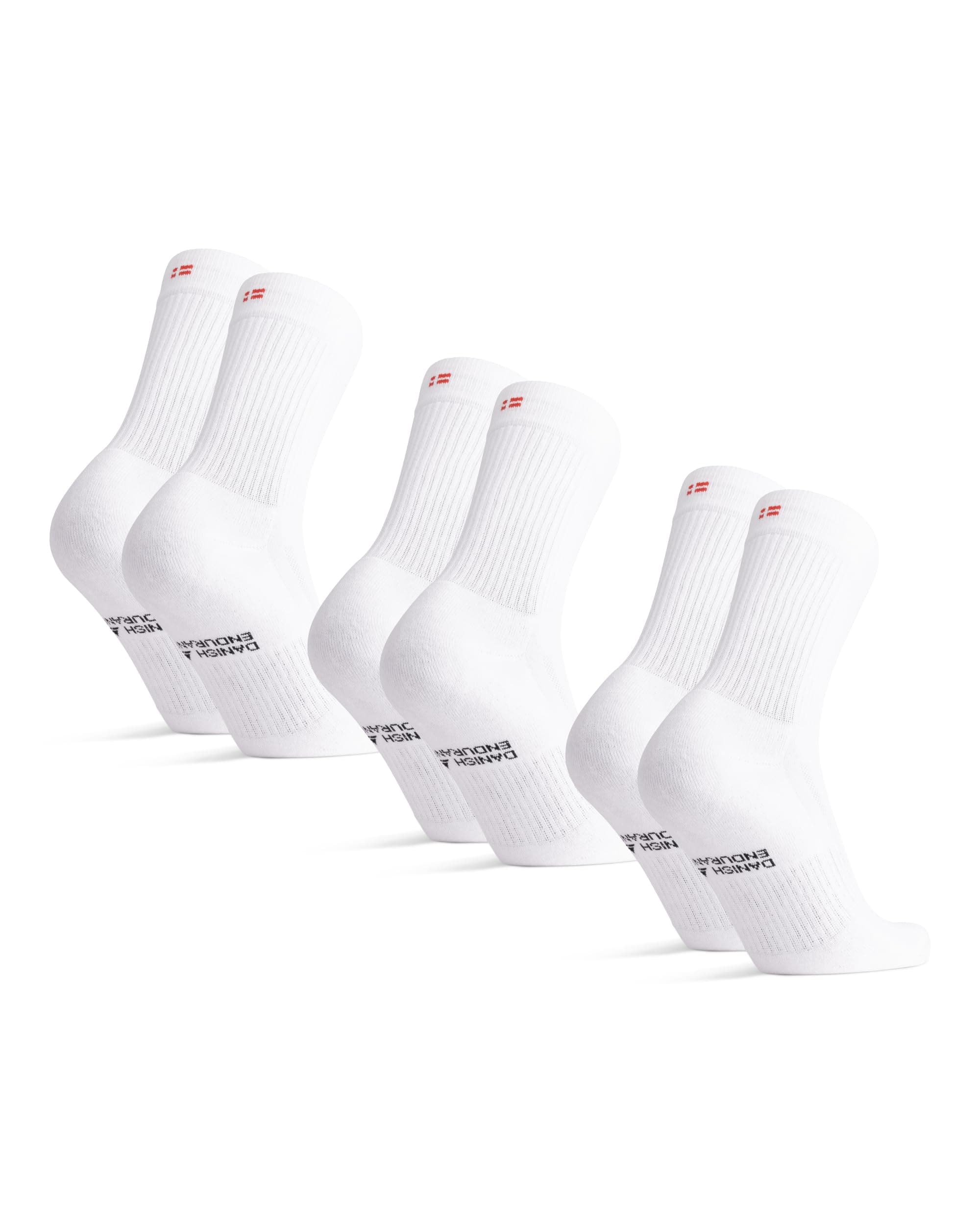 DANISH ENDURANCE Bio-Baumwolle Tennissocken, Sneaker Socken, Sportsocken, Lange Alltags Socken, Strümpfe, Herren & Damen, 3 oder 6 Paar
