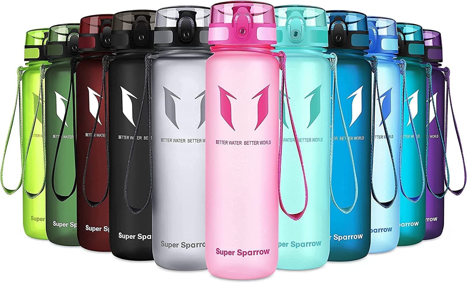 Super Sparrow Borraccia Sportiva & Bottiglia Bambini Senza Perdite - 350ml/500ml/750ml/1L/1.5L - Senza BPA