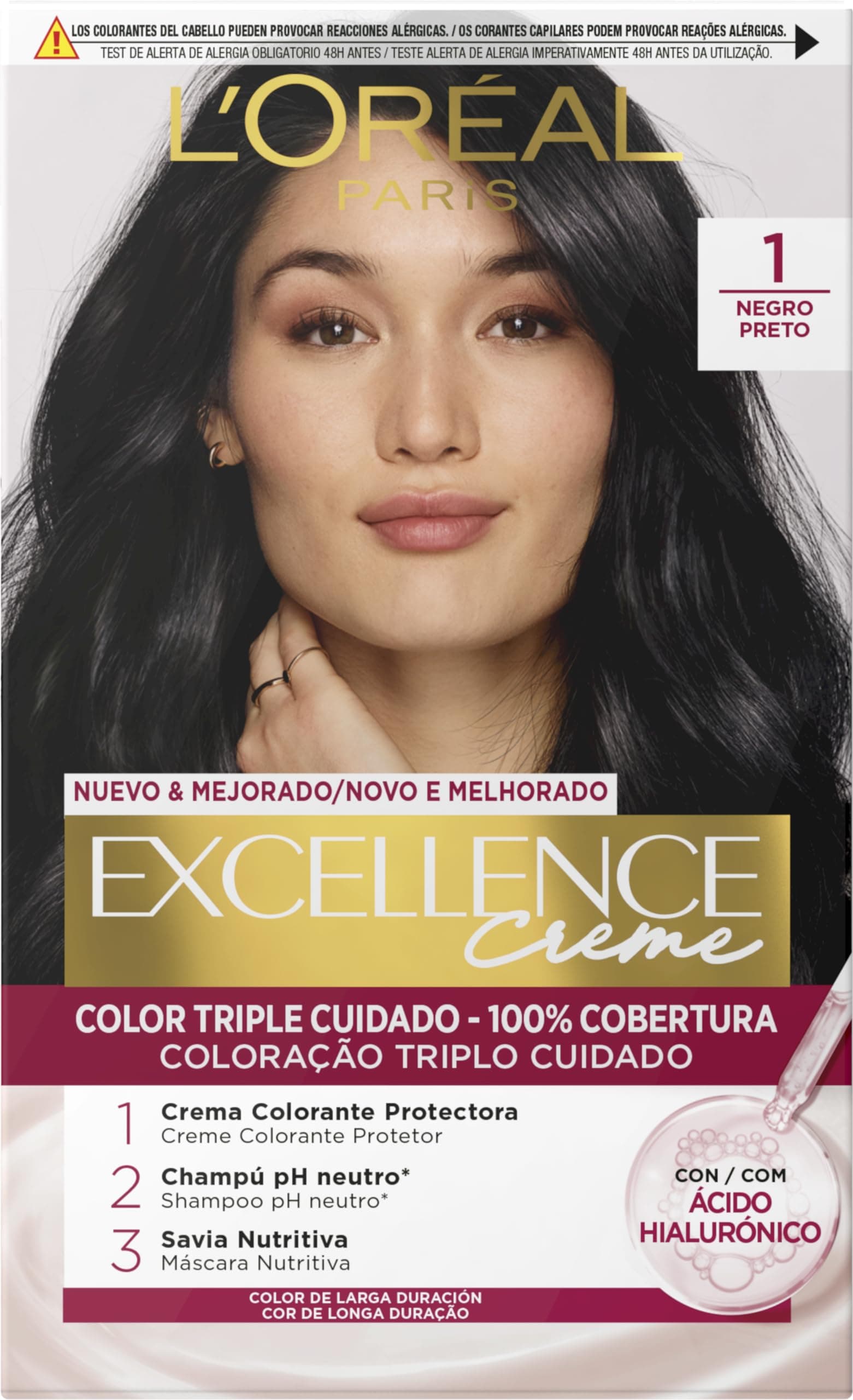 L´ORÉAL PARIS Excellence Creme Tinte Permanente - Tono 1 Negro
