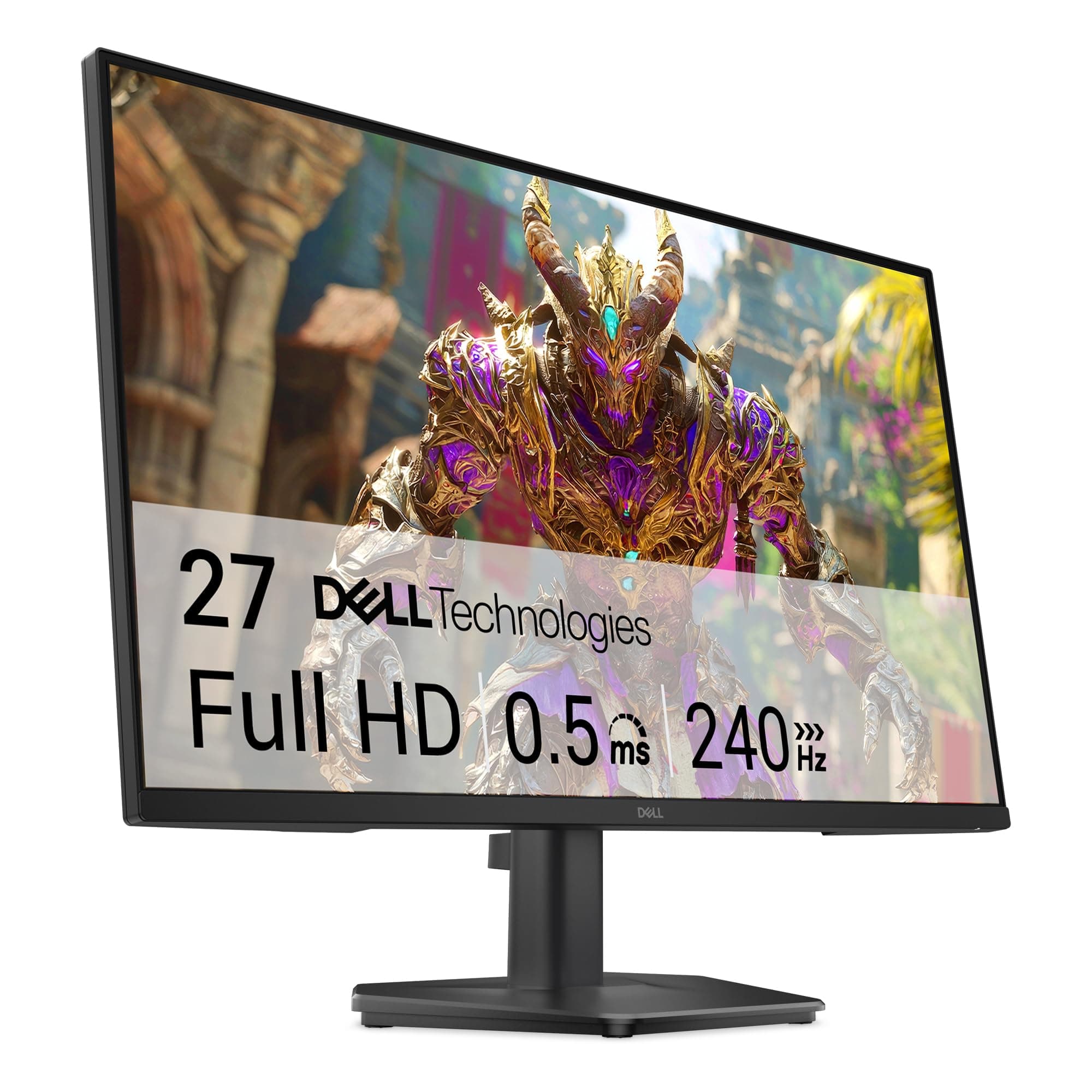 Dell 27 Écran PC Gaming - SE2726HG, Full HD (1920x1080), 240Hz, Fast IPS, 0.5ms, AMD FreeSync Premium, 99% sRGB, HDR10, VESA (100x100mm), DisplayPort, 2 HDMI, Garantie 3 Ans, Noir