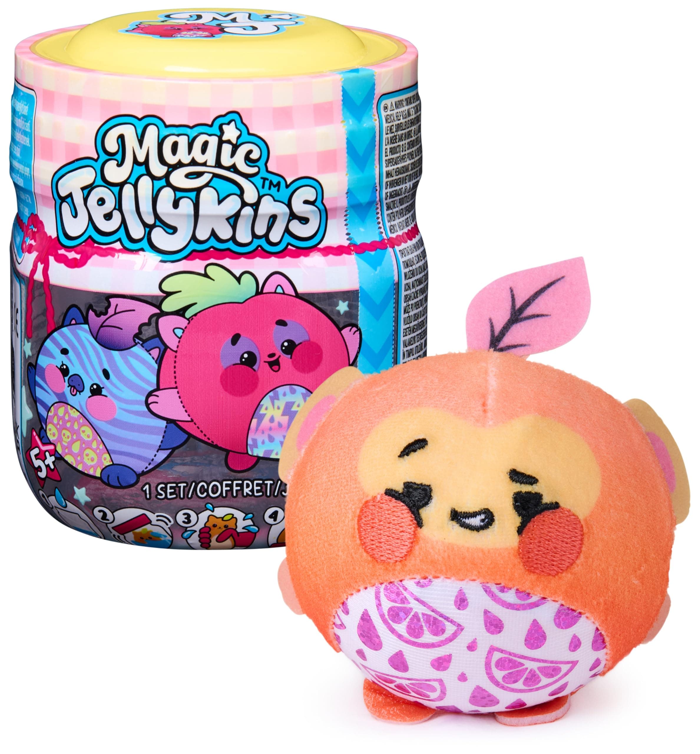 Magic Jellykins - Pack De 1 - Pot Avec Peluche Surprise À Faire Apparaître Comme Par Magie Avec De L'Eau - Peluche À Collectionner - Jouet Sensoriel Kawaii - Jouet Enfant 5 Ans Et + - Modèle Aléatoire