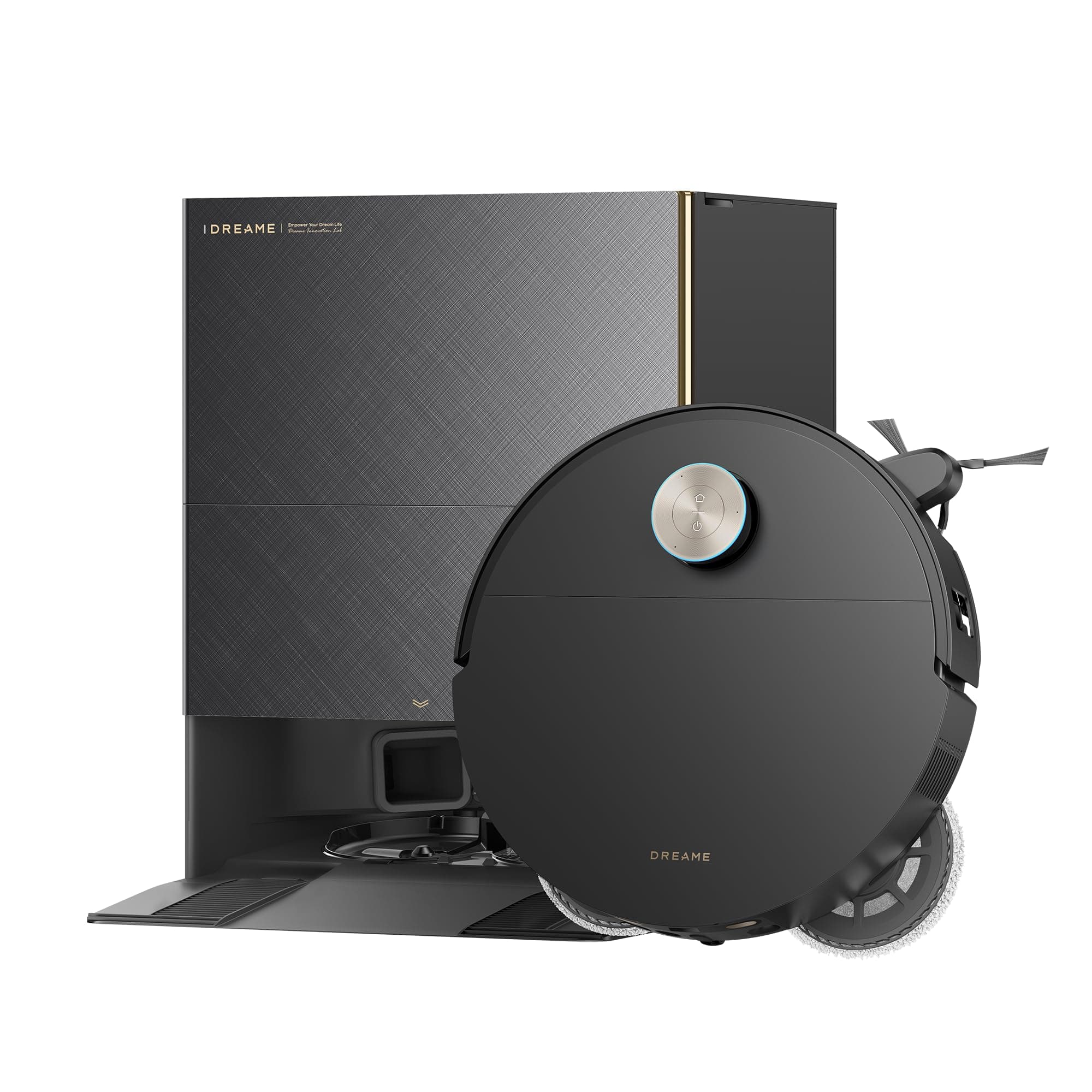 dreame X50s Ultra Aspirateur Laveur, 35 000 Pa, Ultra-Fin 7,95 cm, évit. Obstacles 8.8 cm, vidage+rempl. Auto., nettoy. serpillère Auto., démêlage 100%, évit. +280 Types Objets,Noir