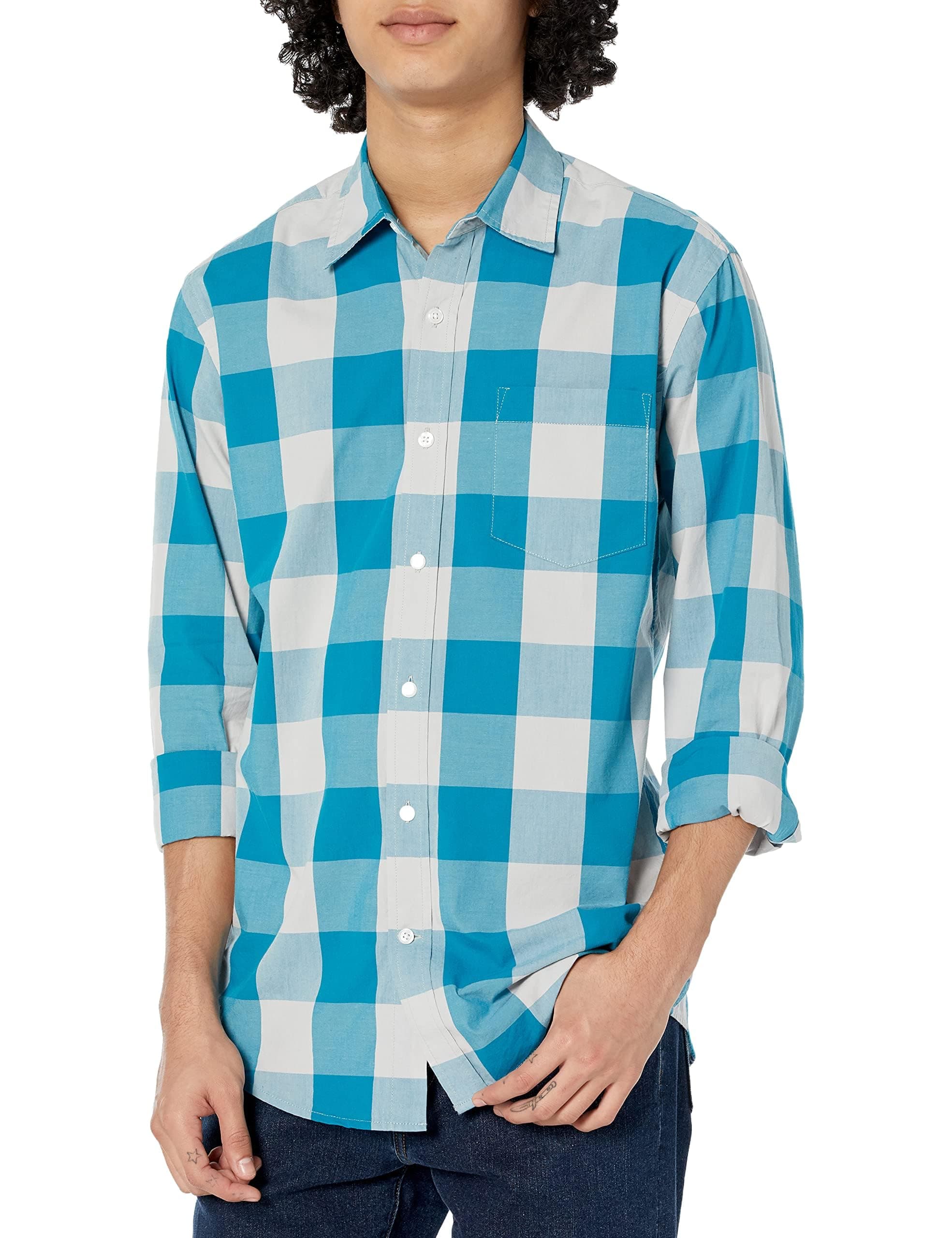 Amazon Essentials Herren Langärmeliges Business Hemd aus Popeline, Normale Passform