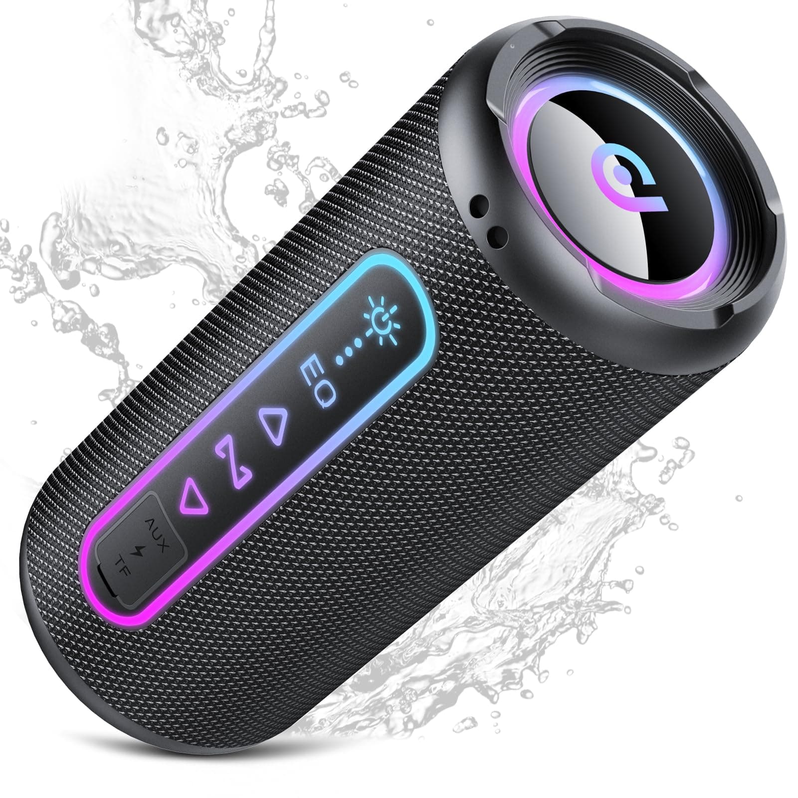 Cassa Bluetooth Potente 30W, Altoparlante Bluetooth con Doppio Driver Basso, 30H Autonomia, 5 RGB Modalità, Accoppiamento TWS, IPX7 Impermeabile, Supporto AUX/TF, Speaker Bluetooth per Feste e Viaggi