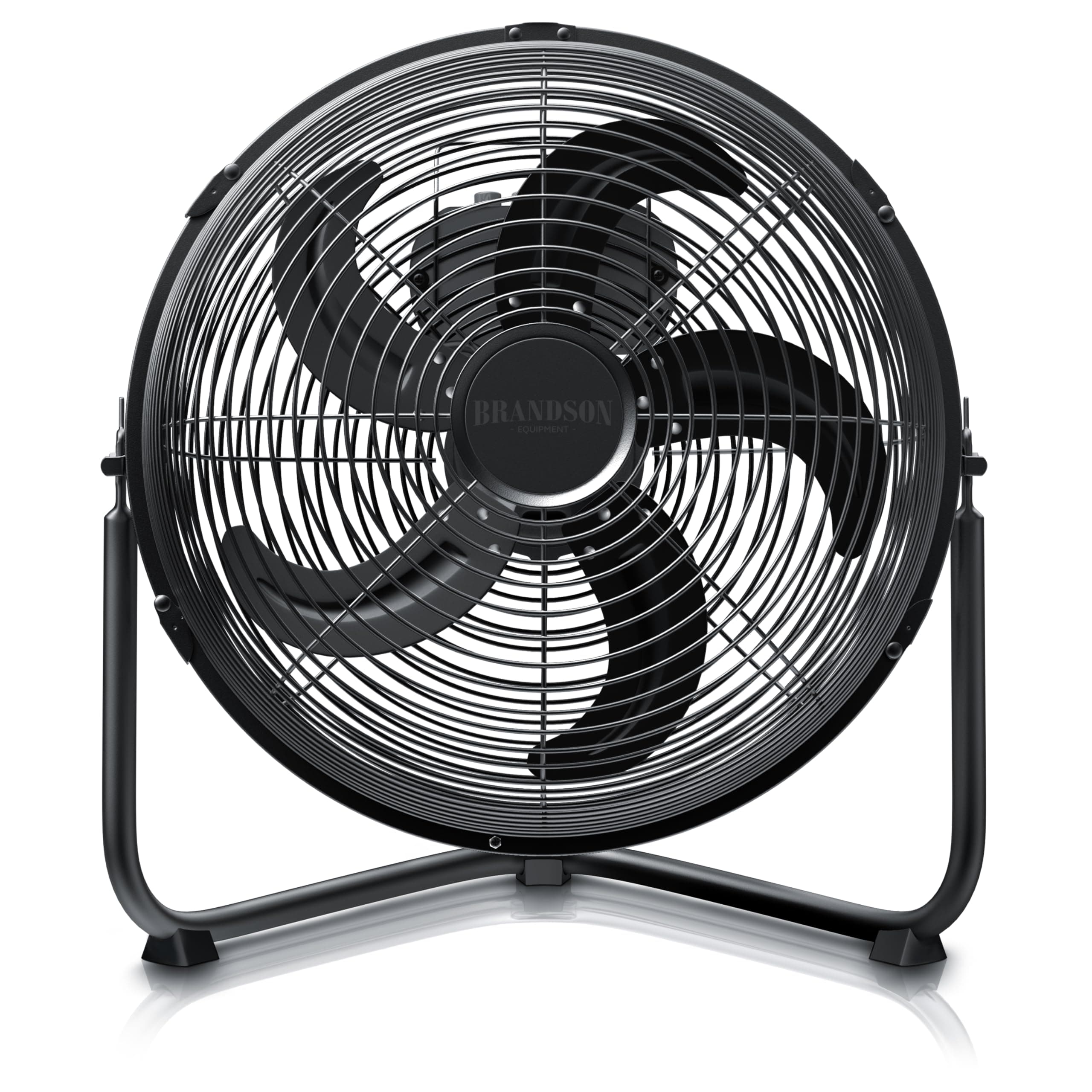 Brandson - Windmaschine Retro Stil - Ventilator - Tischventilator - 30 cm - Sieger Life & Living Award 2026 - Bodenventilator - hoher Luftdurchsatz - stufenlos neigbarer Ventilatorkopf - schwarz matt