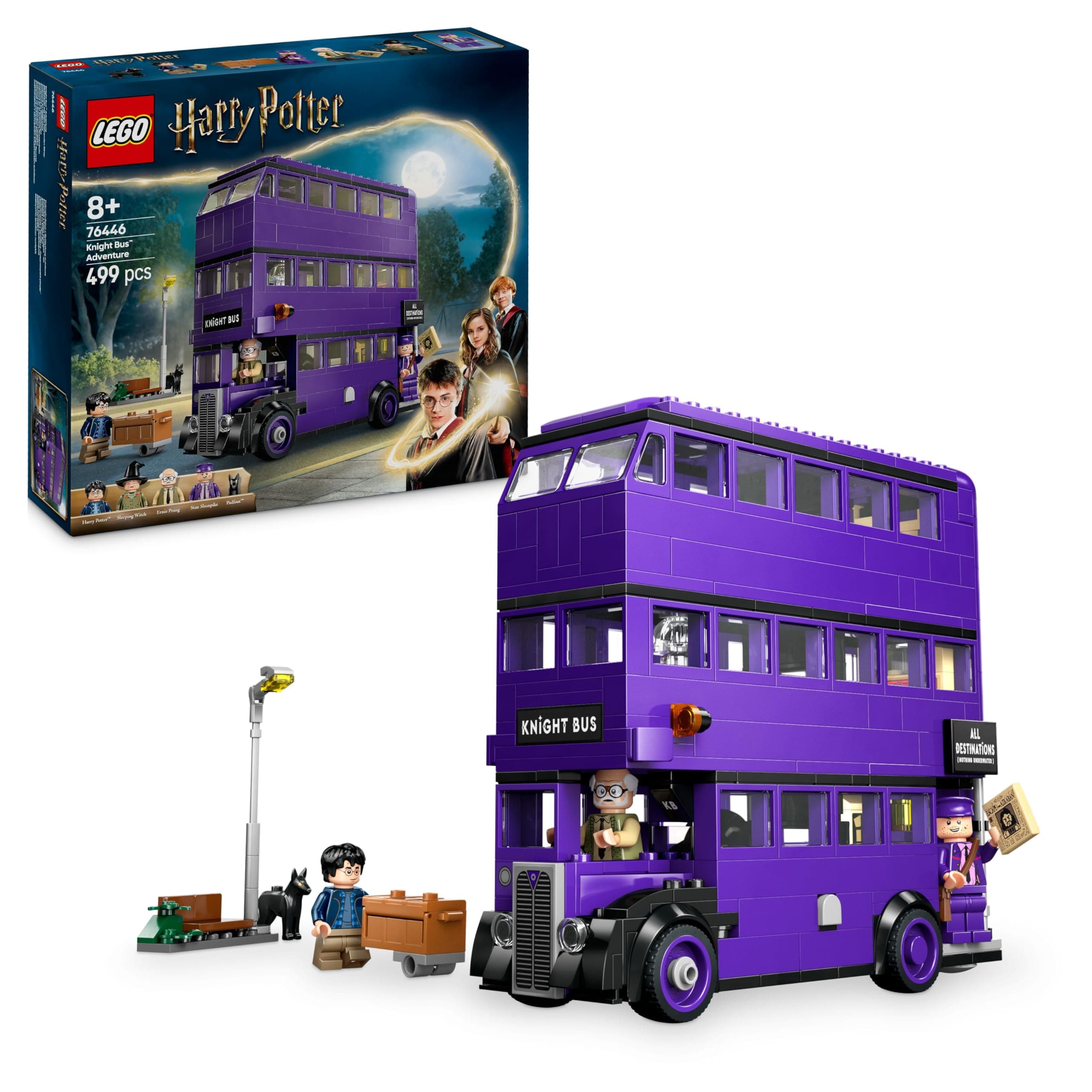 LEGO Harry Potter Aventura en el Autobús Noctámbulo de Juguete con 5 Minifiguras Coleccionables y Accesorios Inc. Varitas -Regalo de El Prisionero de Azkaban para Niñas y Niños de 8+ Años 76446